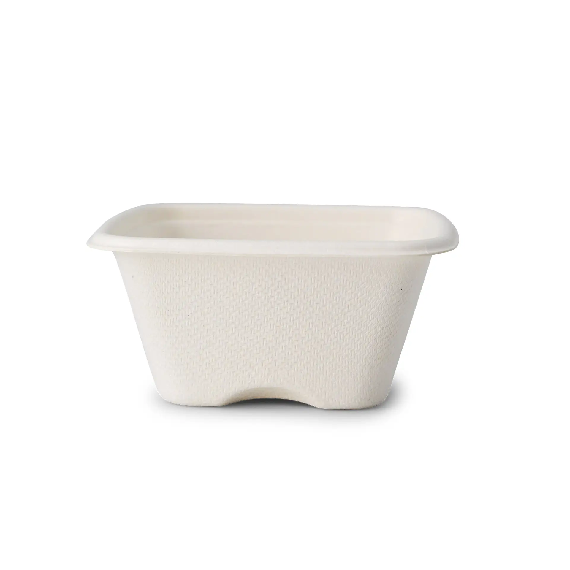 Portionsbecher aus Zuckerrohr 100 ml, 80 x 80 x 37 mm, quadratisch
