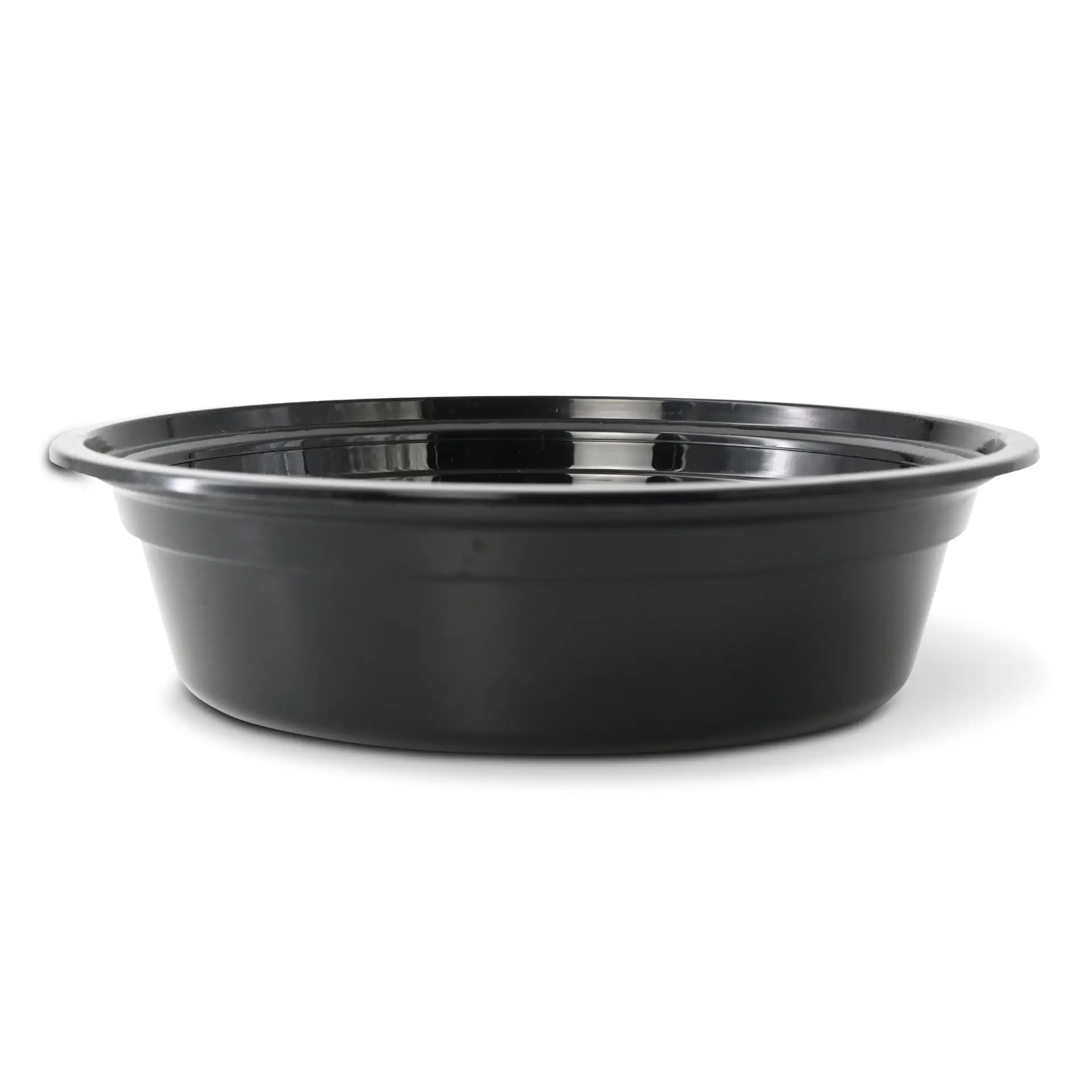 Reusable plate made of PP 450 ml, round, black