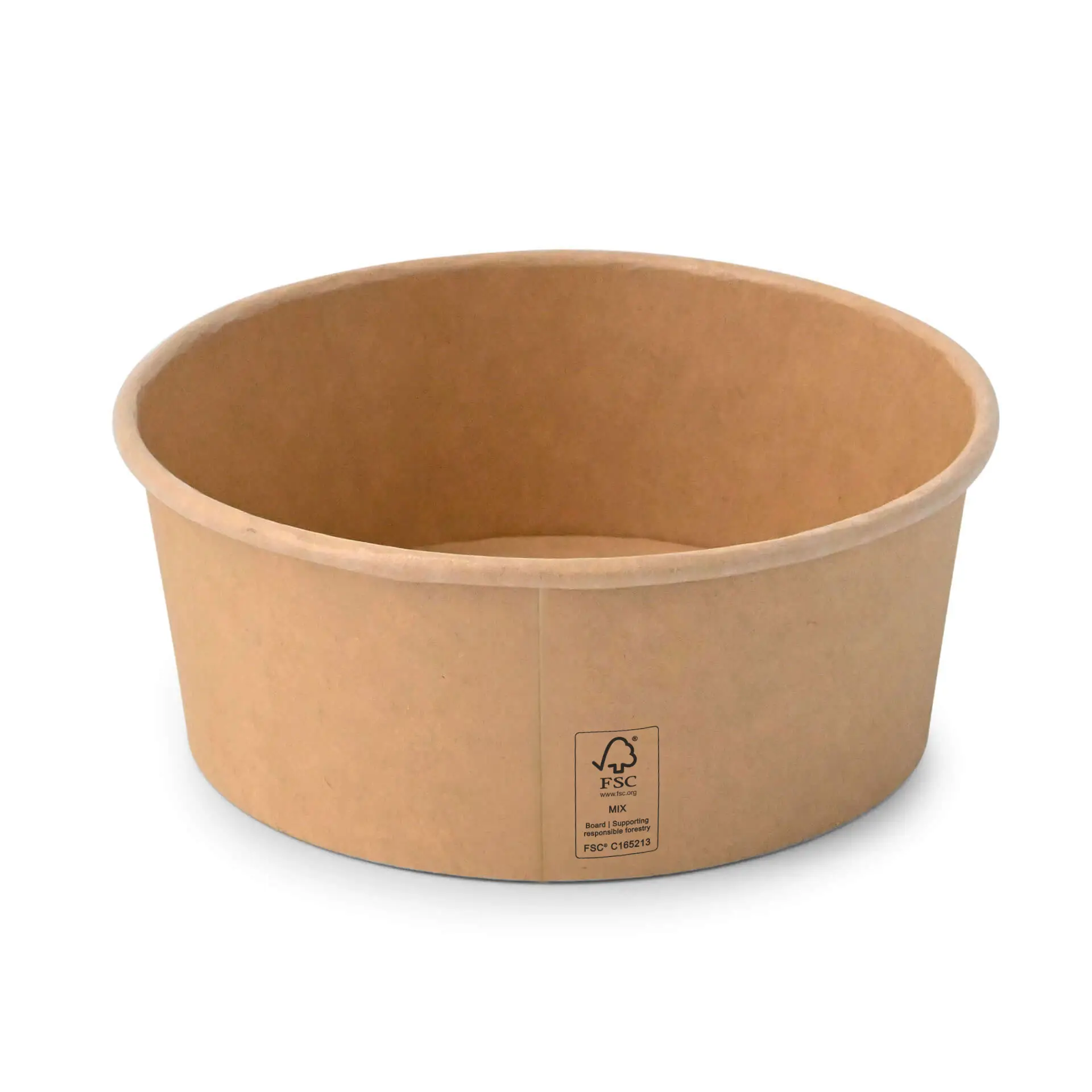 Kartonschalen (beschichtet) / Salatschalen 650 ml, Ø 150 mm, braun, rund (800 ml max. Volumen)