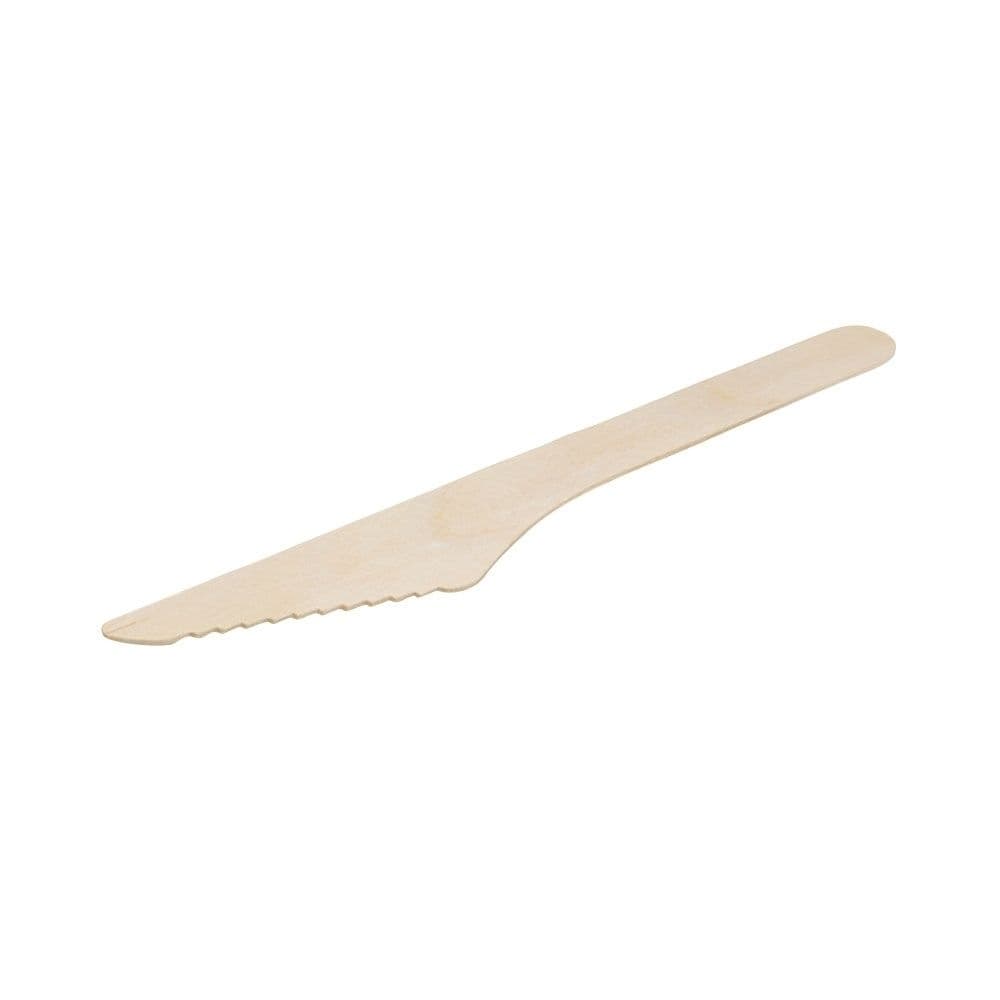 Holz-Besteck-Sets Messer, Gabel & Serviette, 16 cm, unbeschichtet