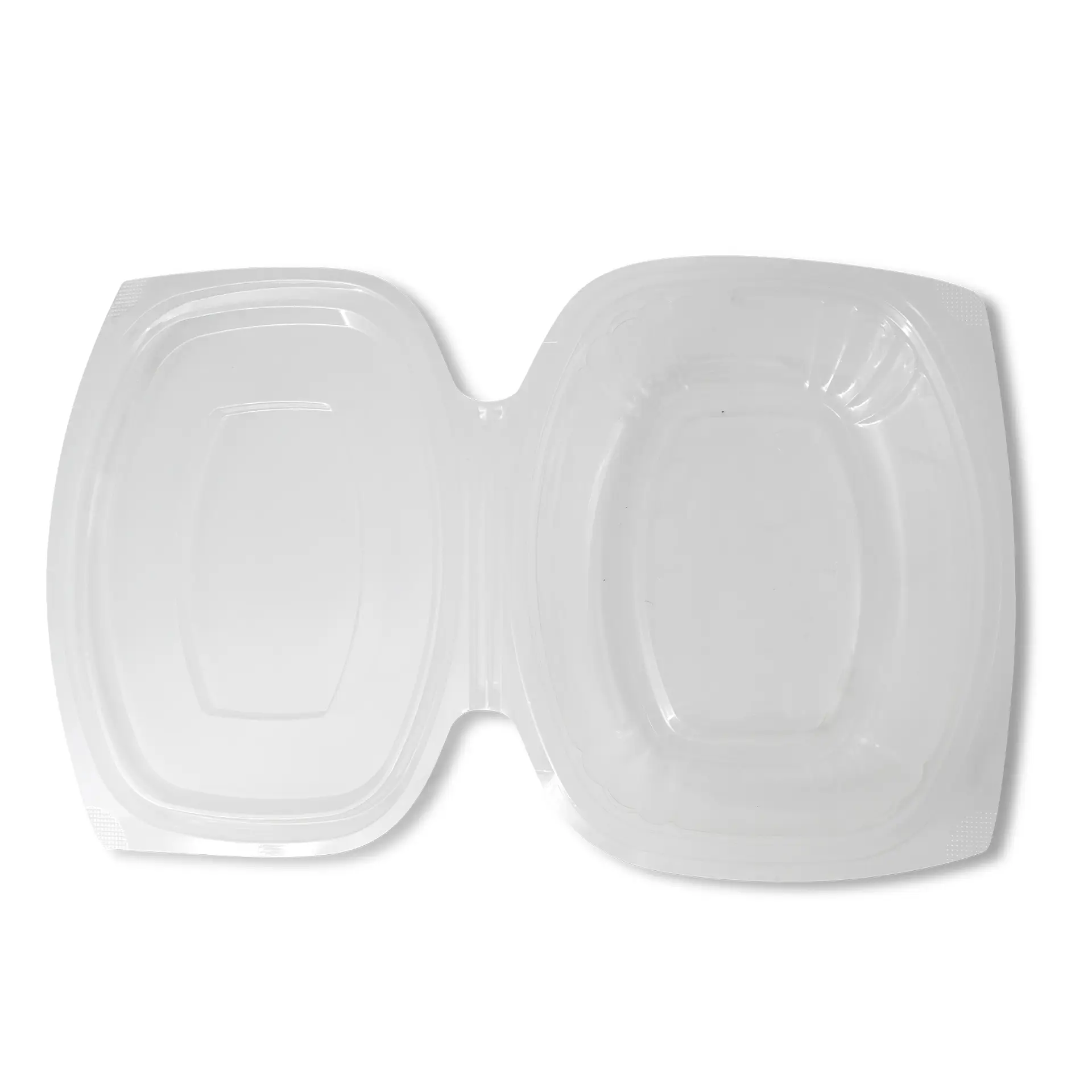 PLA-Feinkost-Schalen 750 ml, Klappdeckel, rechteckig