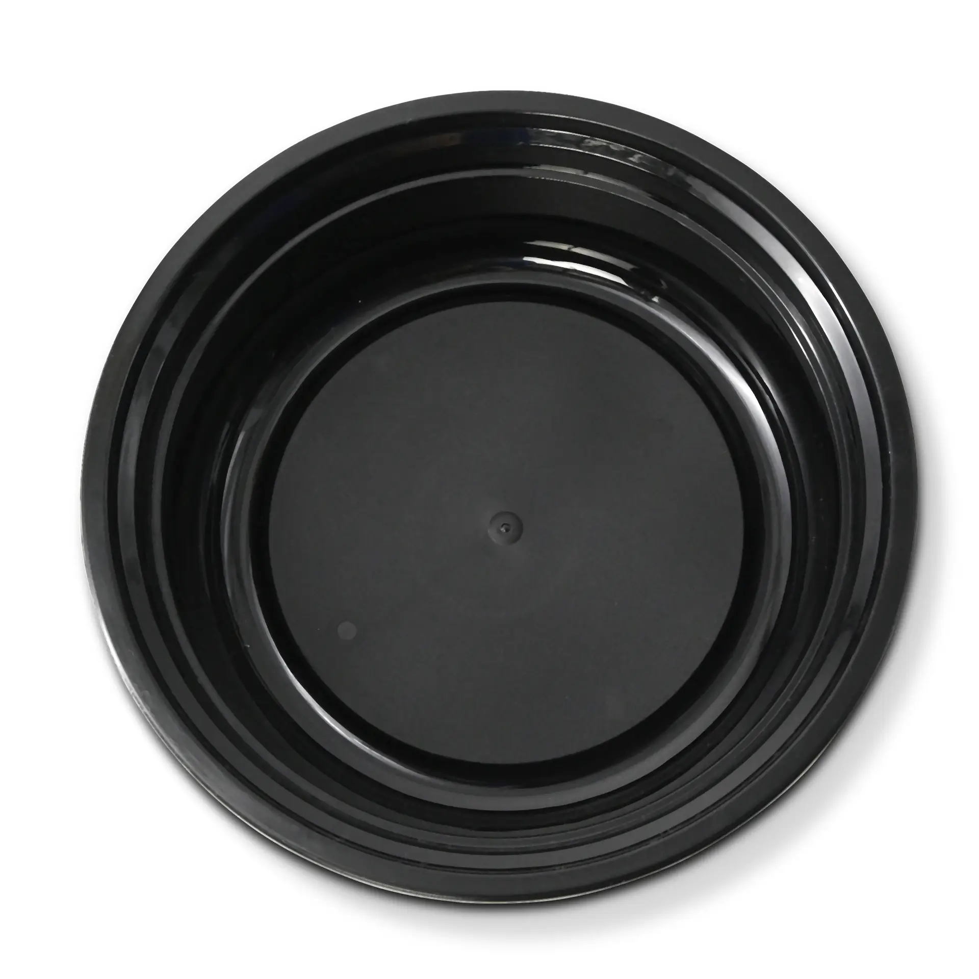 Reusable plate made of PP 450 ml, round, black