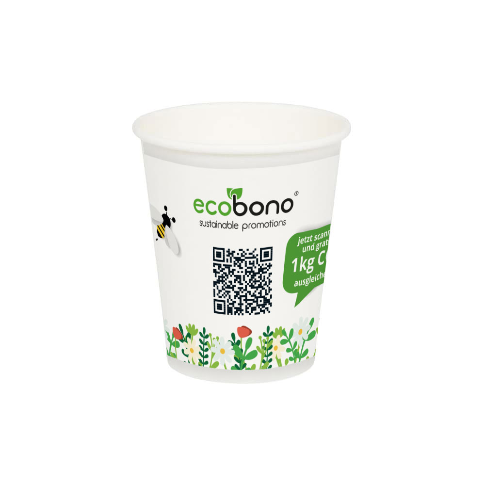 Pappbecher CO2-Kompensation "Ecobono" 200 ml / 8 oz