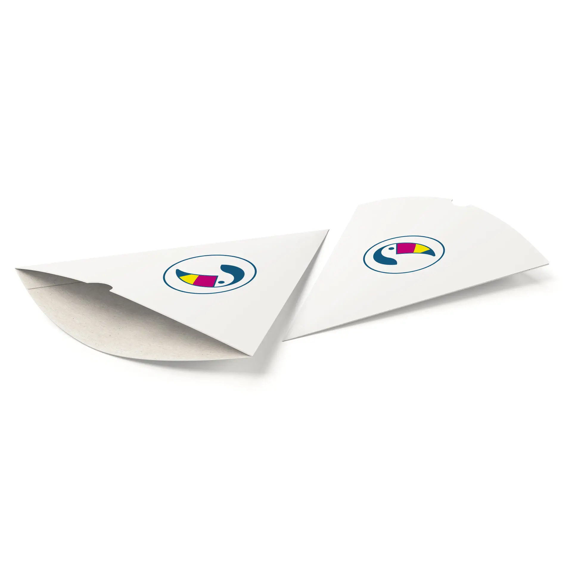 Printed French fry cone / snack cone 18.3 x 13.8 cm, white