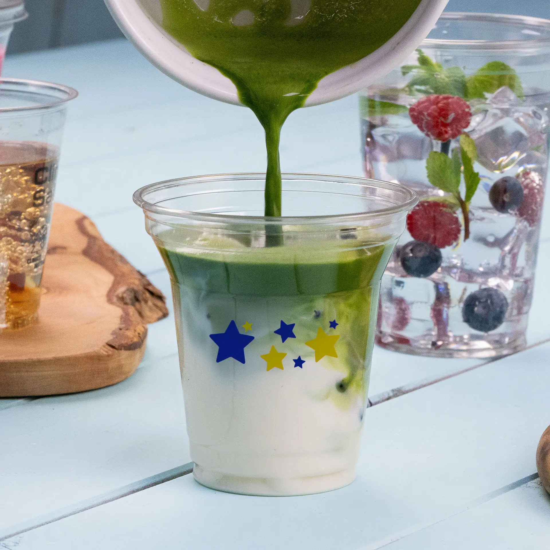 Plastikbecher bedrucken 200 ml / 8 oz, transparent, rPET