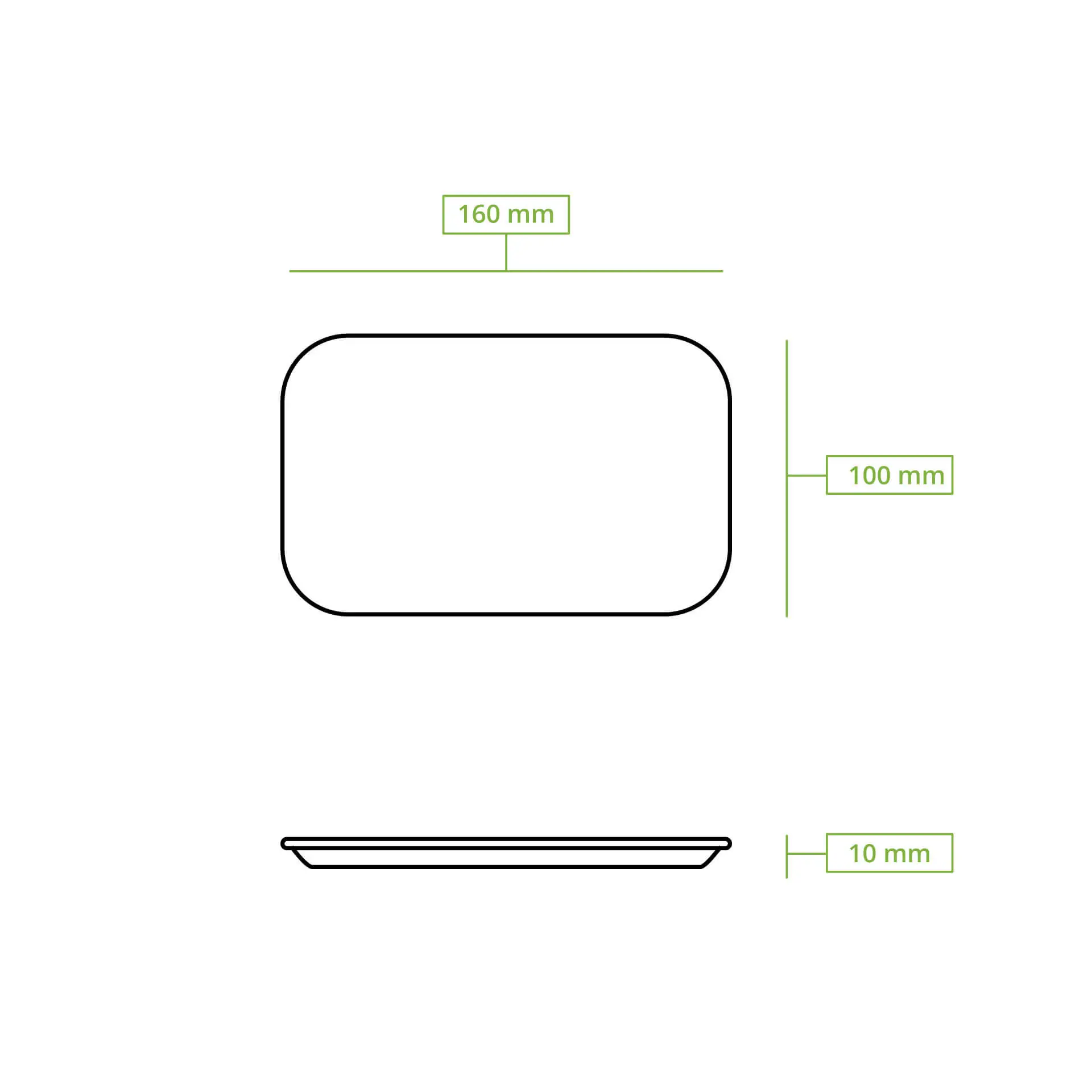 Paper plates 10 x 16 cm, kraft, rectangular Paper plates 10 x 16 cm, kraft, rectangular