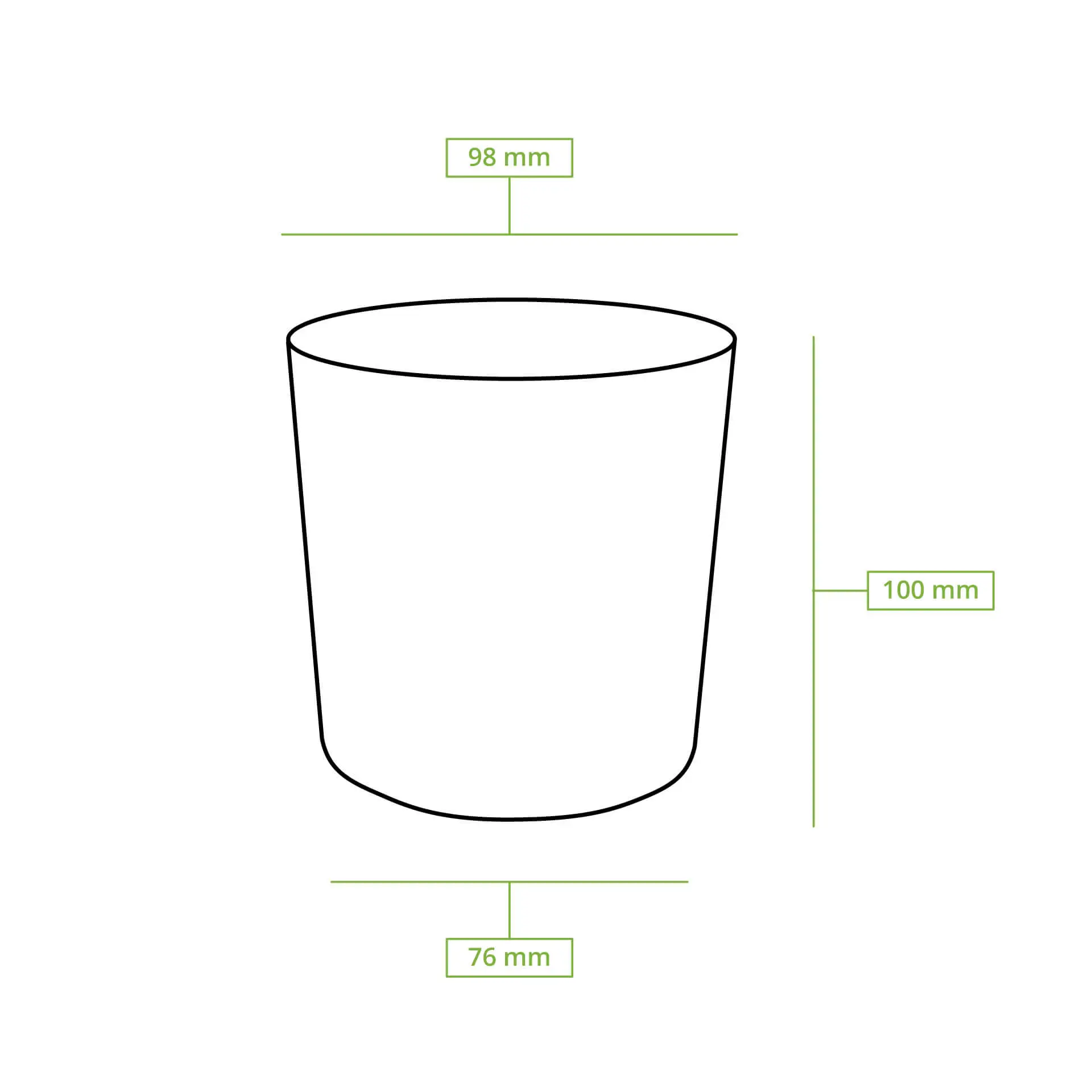 Soup cup to go made of cardboard (Premium) 16 oz, Ø 95 mm, white, eco-friendly coating