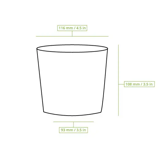 Soup cup to go made of cardboard (eco-friendly coating) 600 ml / 24 oz, Ø 115 mm, brown