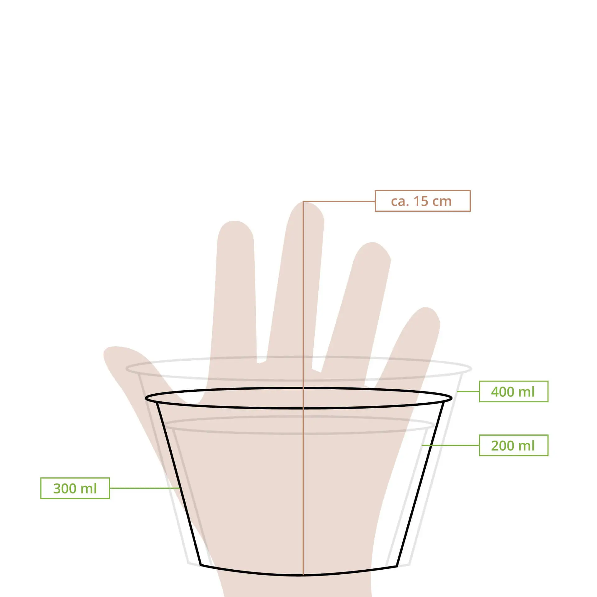 12 oz Cardboard Soup Container (eco-friendly coating), Ø 115 mm, "EcoUp©"-icons