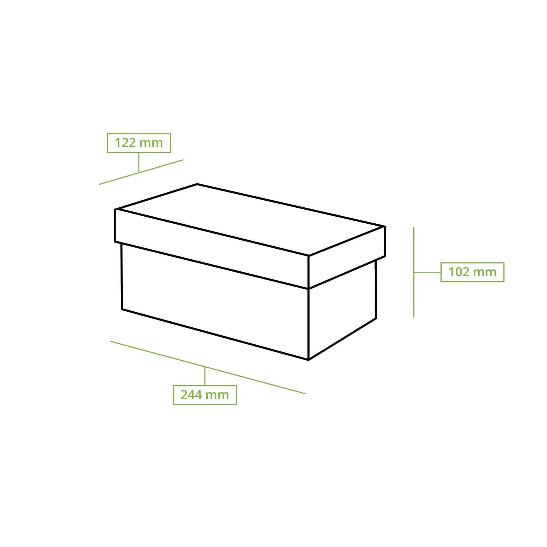 Takeaway double burger box 24.4 x 12.2 x 10.2 cm, kraft, collapsible