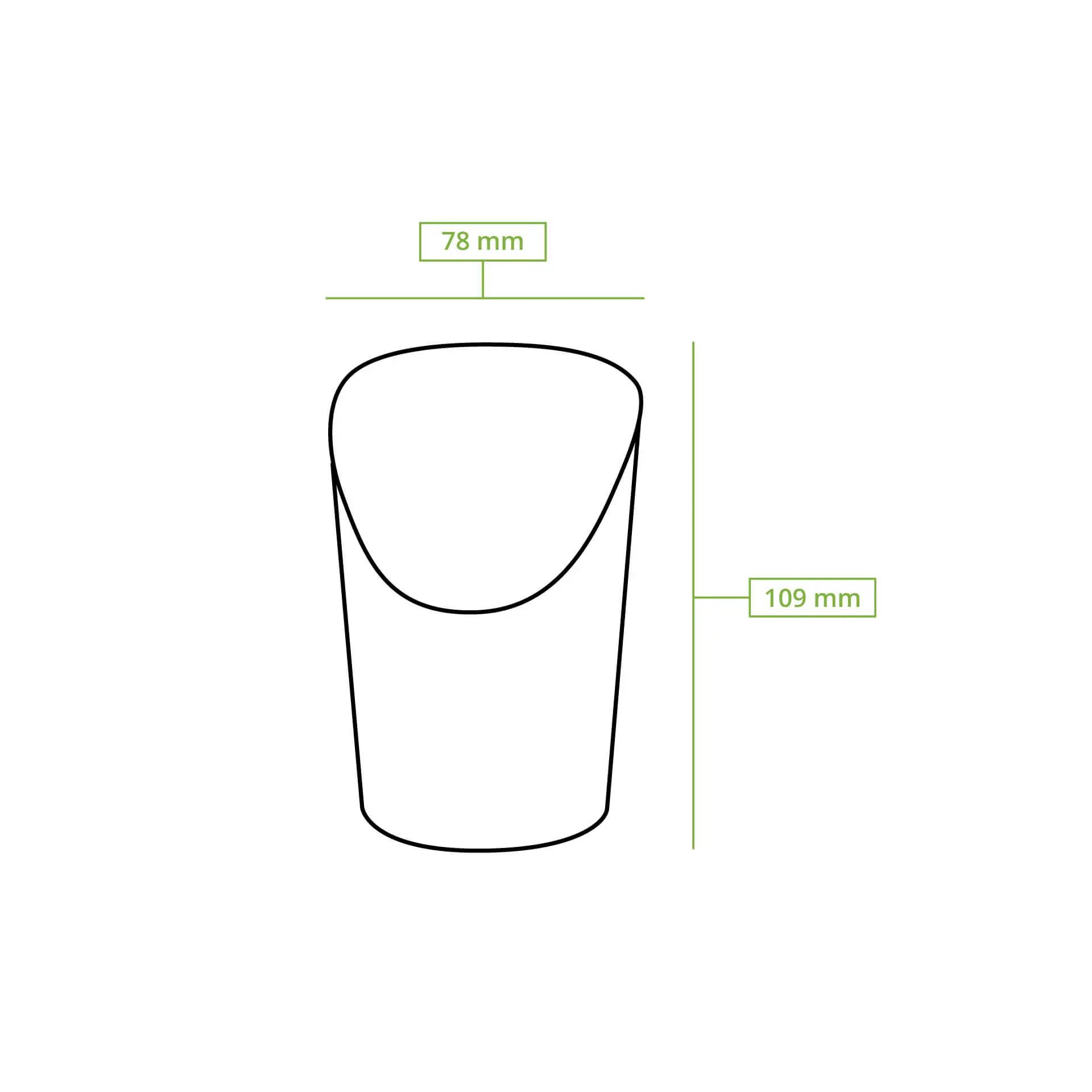 Wrapbecher aus Karton 300 ml, braun, PLA-beschichtet
