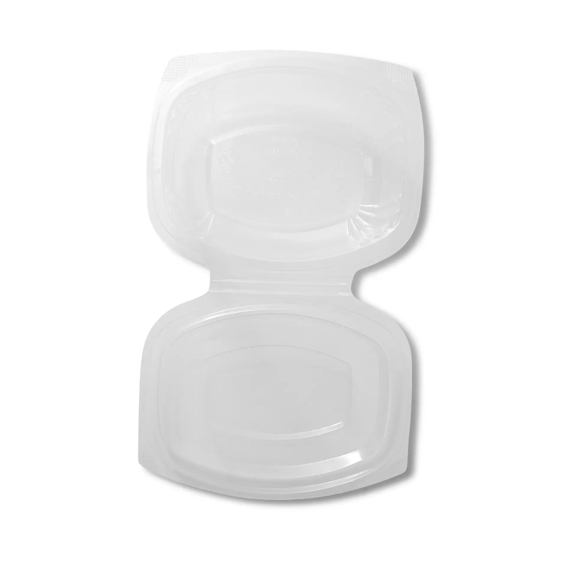 PLA-Feinkost-Schalen 500 ml, Klappdeckel, rechteckig