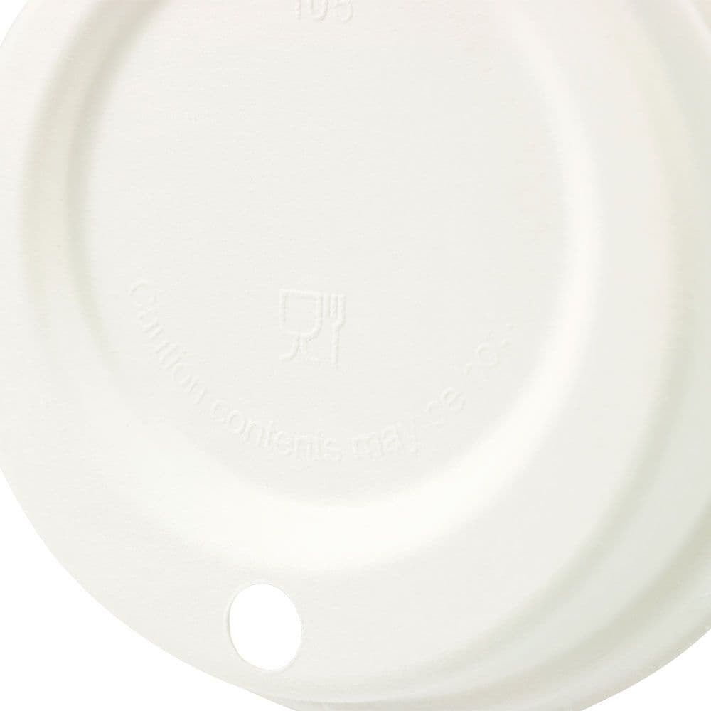 Papp-Deckel Ø 90 mm, weiß, Trinköffnung