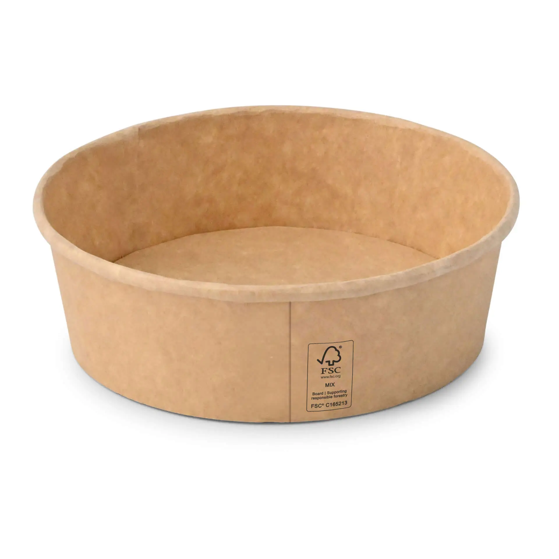 Kartonschalen (beschichtet) / Salatschalen 400 ml, Ø 150 mm, braun, rund (650 ml max. Volumen)