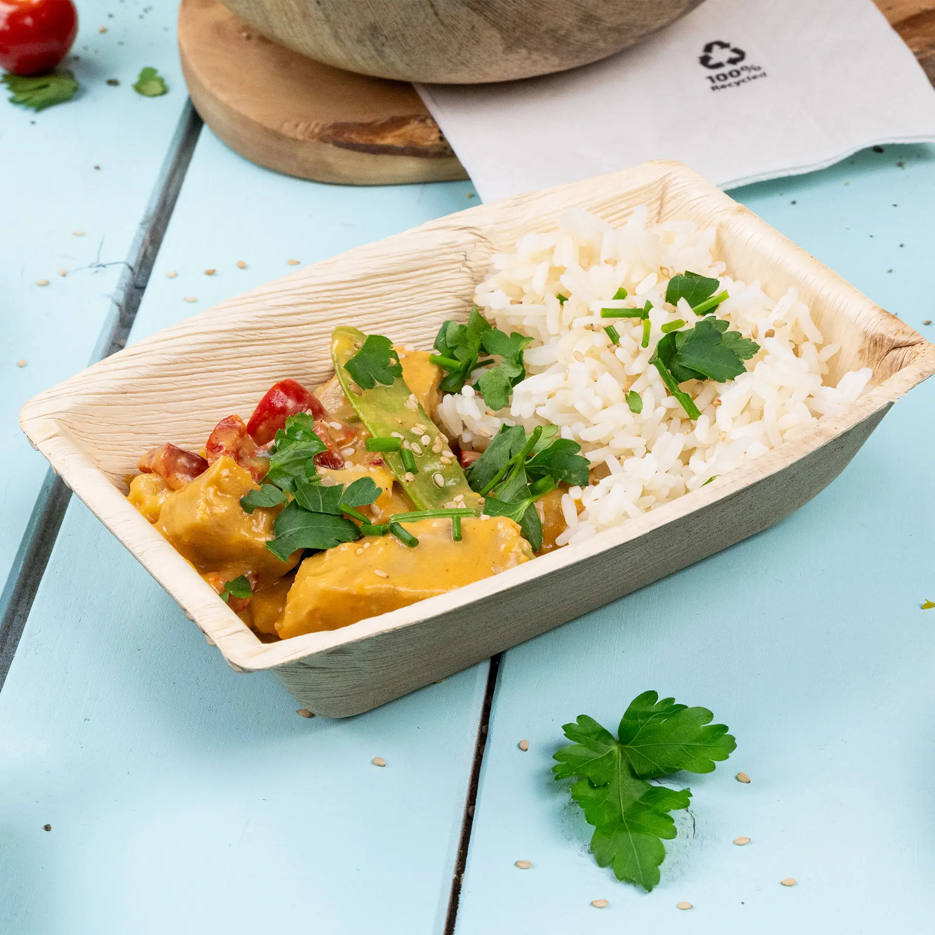 Palm leaf bowls  "Palmware®" 200 ml, rectangular dtw05690-palmblatt-schalen-palmware-200-ml-rechteckig-5