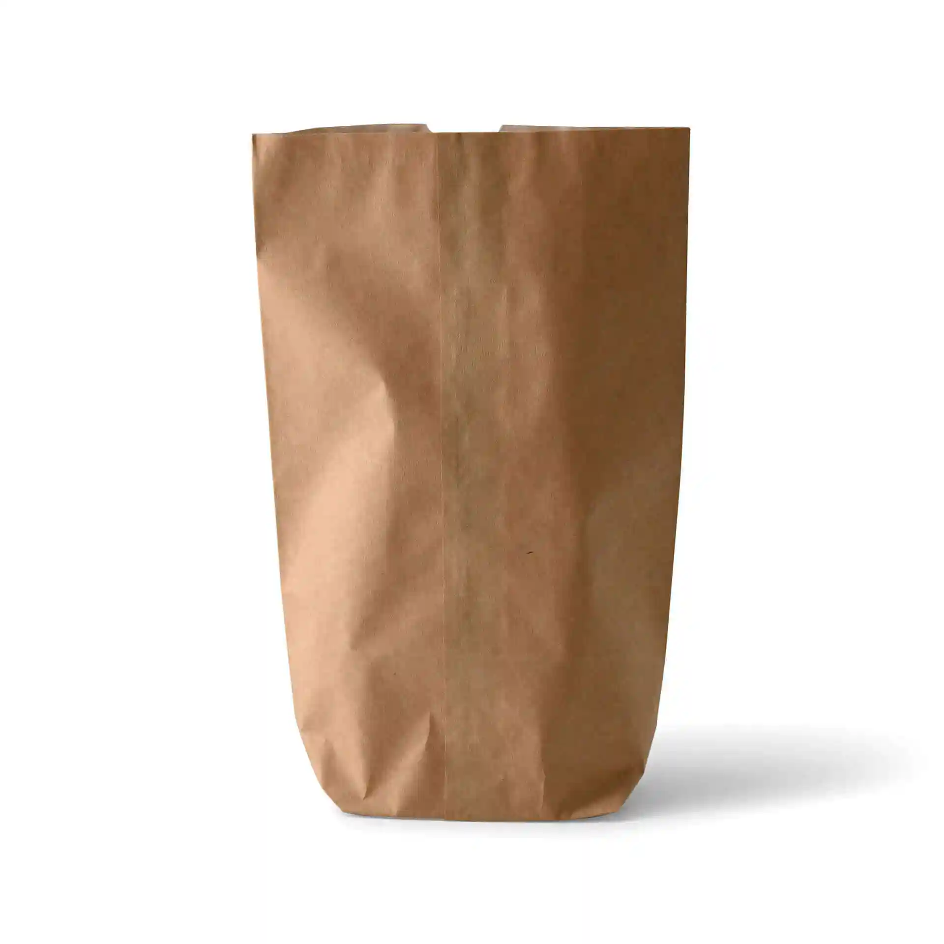 Braune Papiertüte für Snacks, doppellagig, 16,5 x 26 x 6 cm, mit fettabweisender Beschichtung.
