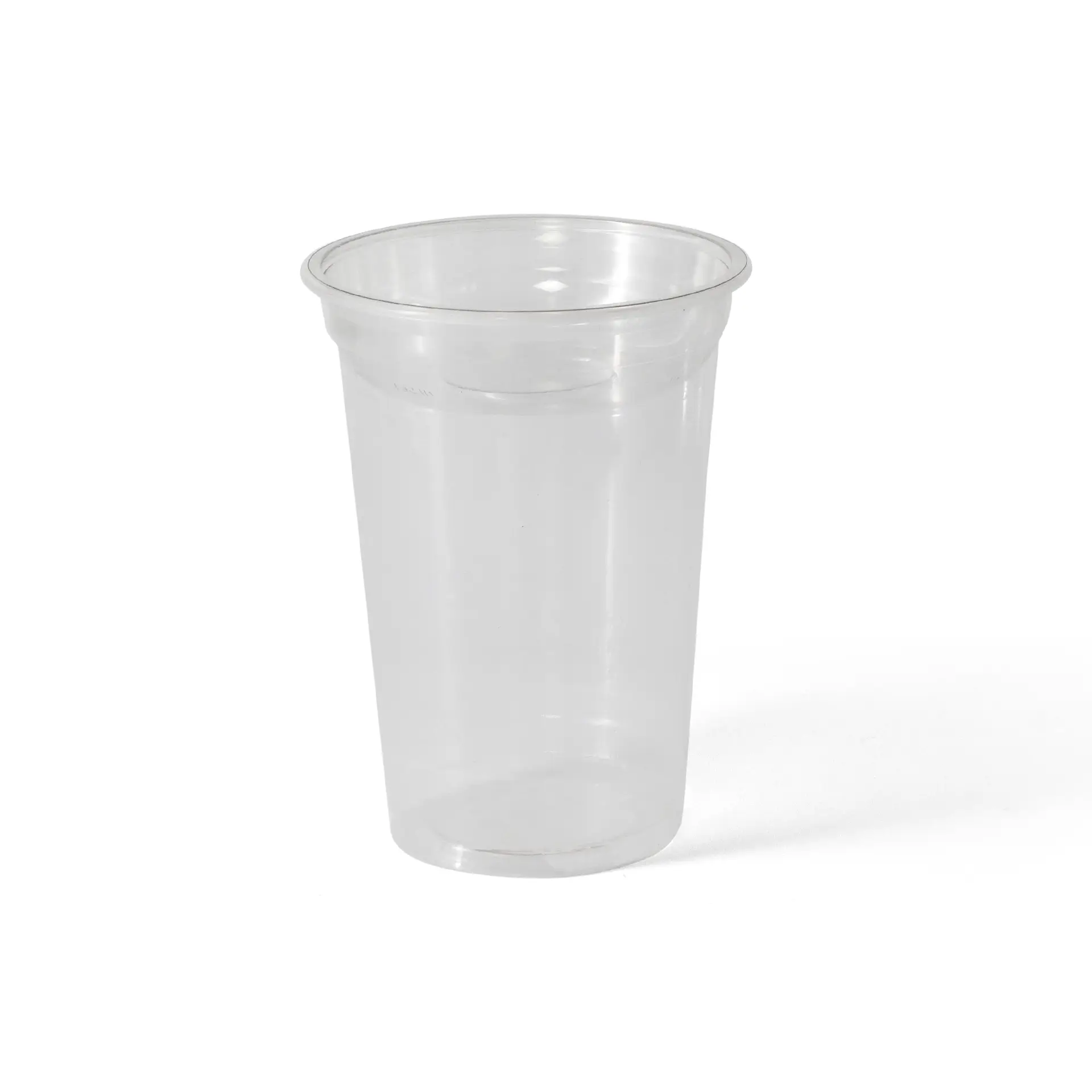 Klare PET-Einlegebecher mit 130 ml Fassungsvermögen, zum Trennen von Speisen, geeignet für warme und kalte Elemente.
