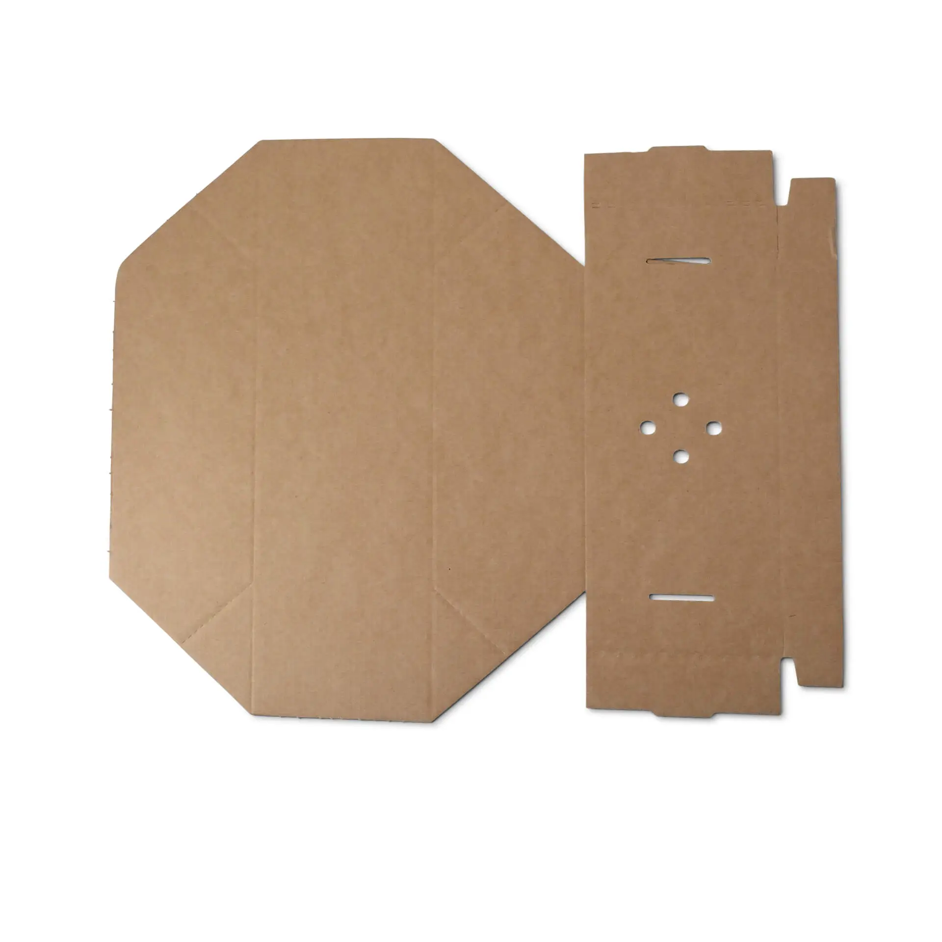 Takeaway double burger box 24.4 x 12.2 x 10.2 cm, kraft, collapsible