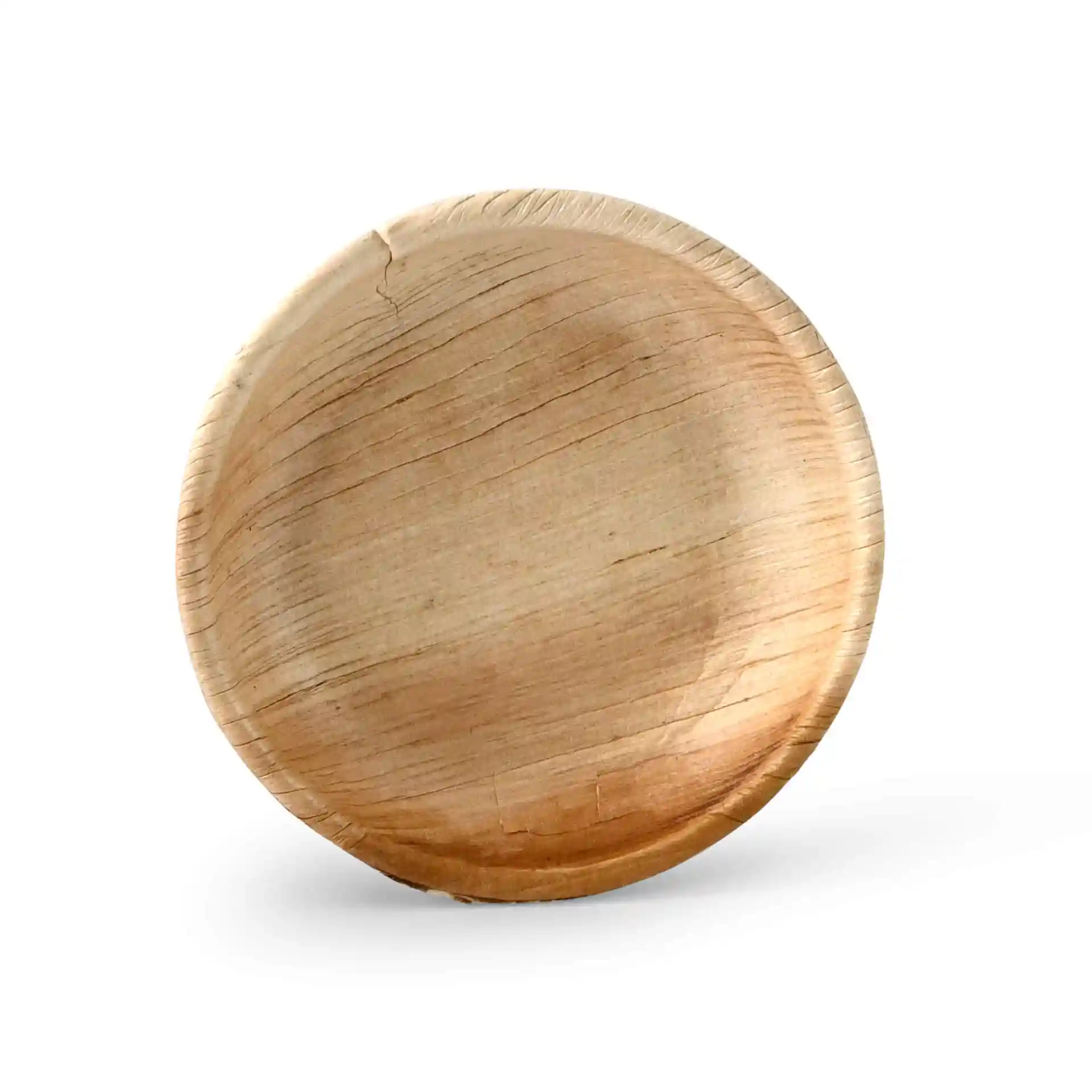 Runde Palmblatt-Schüssel mit einer Körnung, 100 mm Durchmesser und 20 mm Höhe.