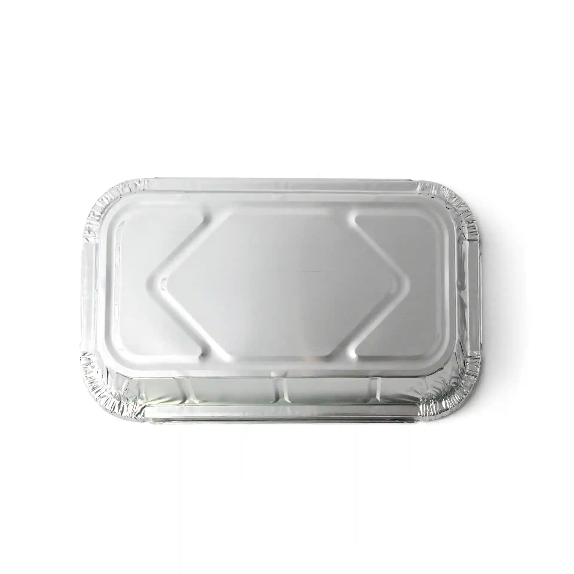 Rectangular aluminium container measuring 22.4 x 13.2 x 3.4 cm with a capacity of 650 ml.