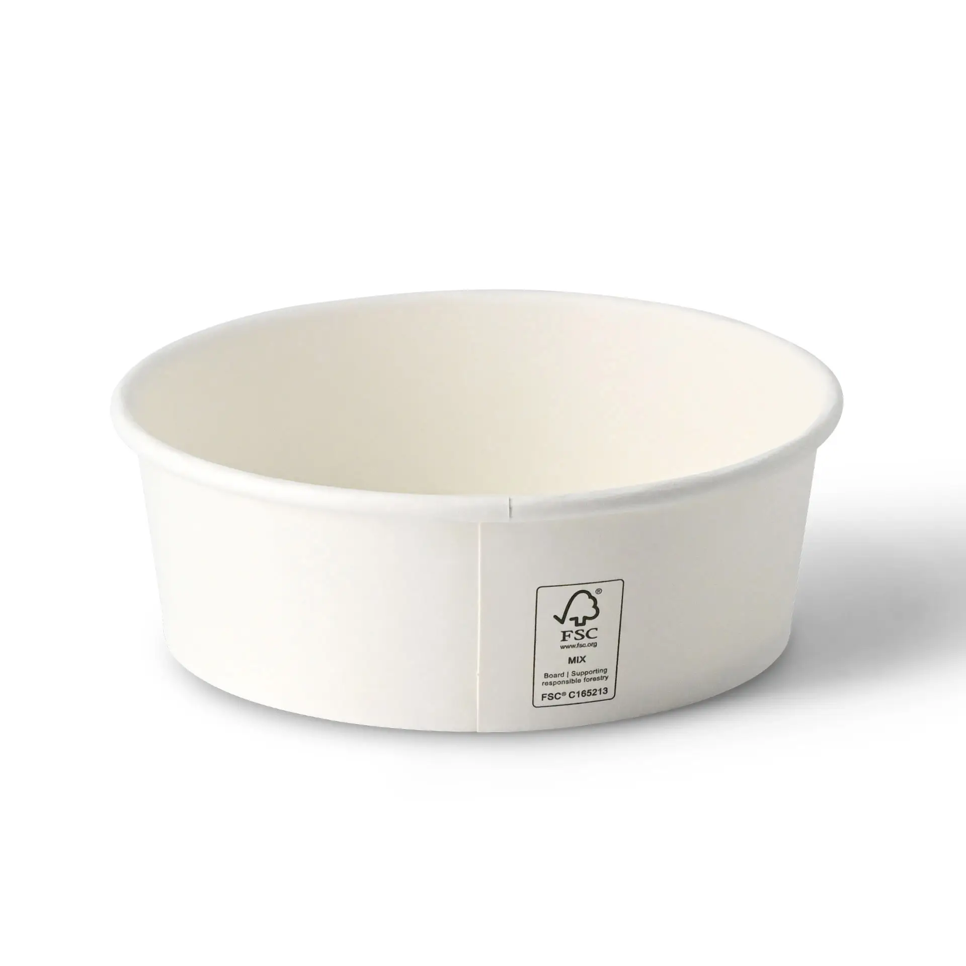 Kartonschalen (beschichtet) / Salatschalen 400 ml, Ø 150 mm, weiß, rund (650 ml max. Volumen)