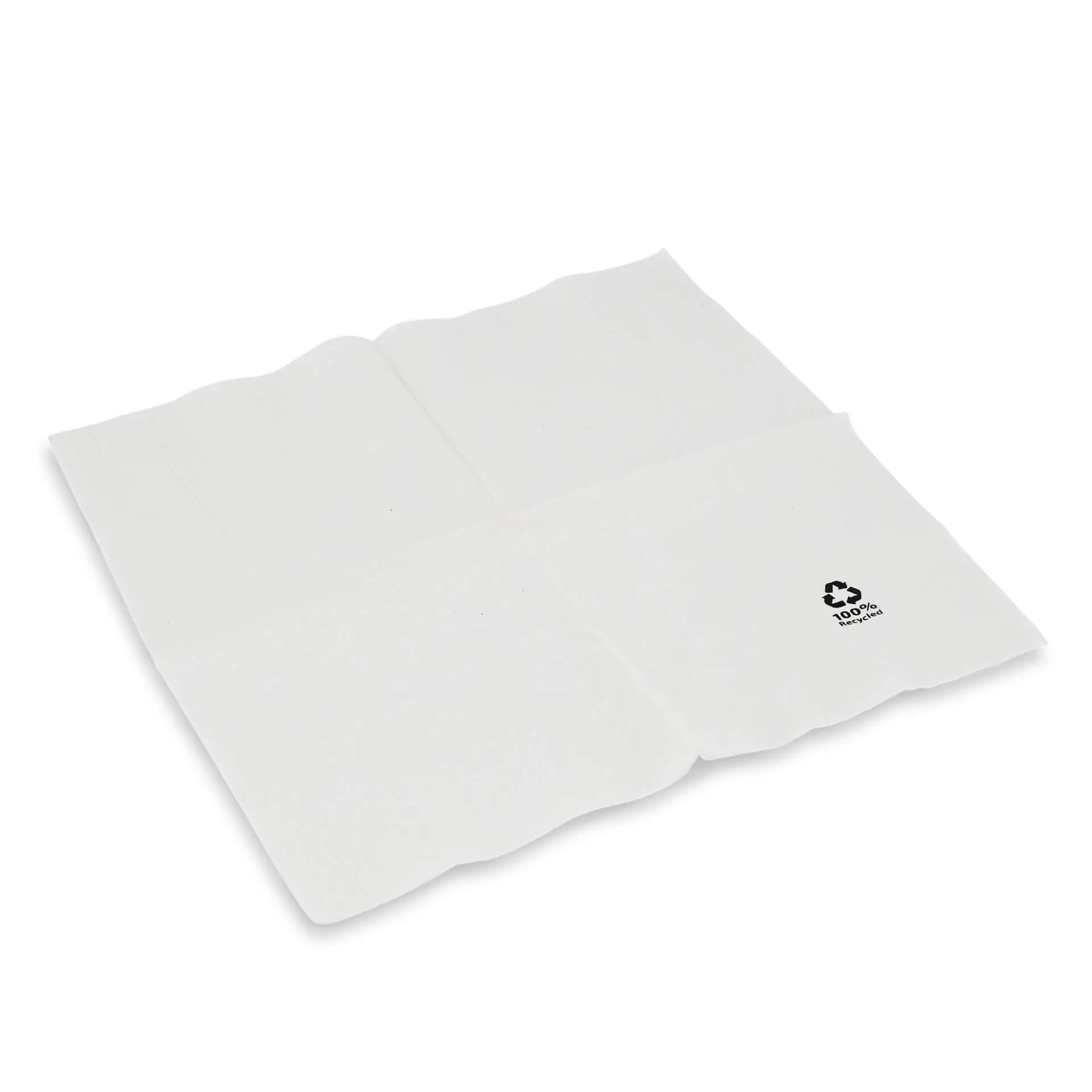 Cocktail napkins recycled paper 24 x 24 cm, 2-ply, 1/4 fold, white