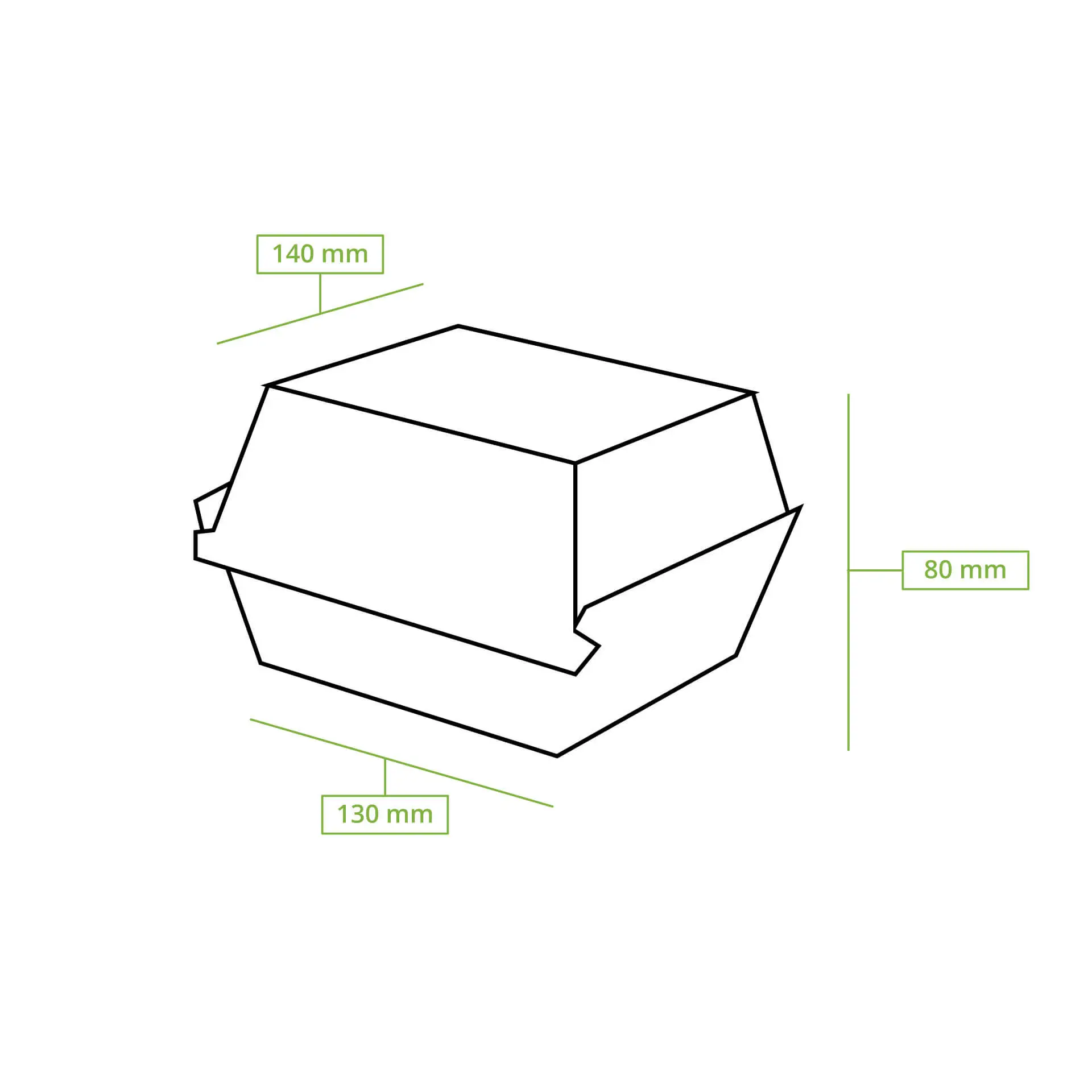 Burgerboxen 13 x 14 x 8 cm, Kraftkarton, braun Burgerboxen 13 x 14 x 8 cm, Kraftkarton, braun