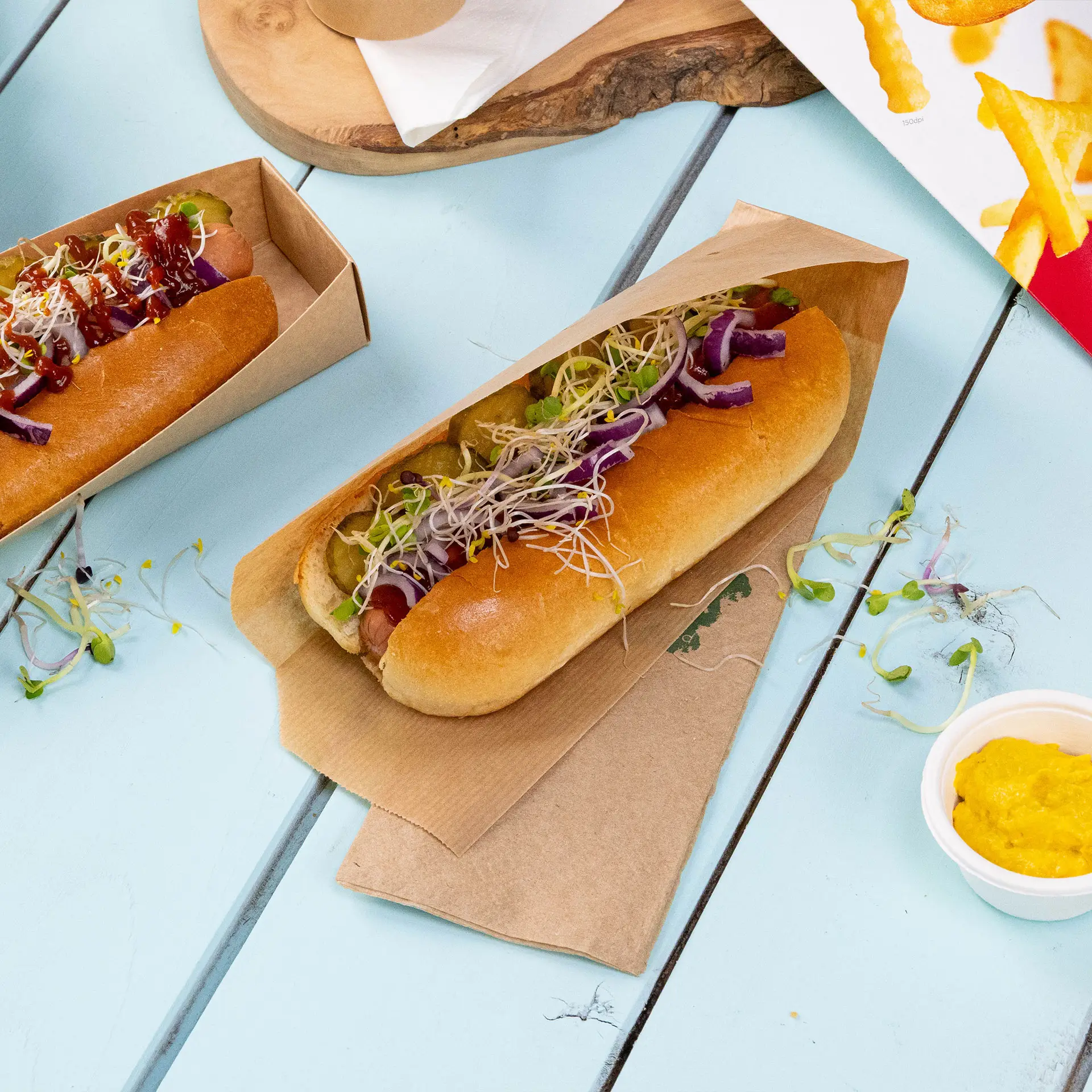 Hot dog Papier 8 x 20,5 cm