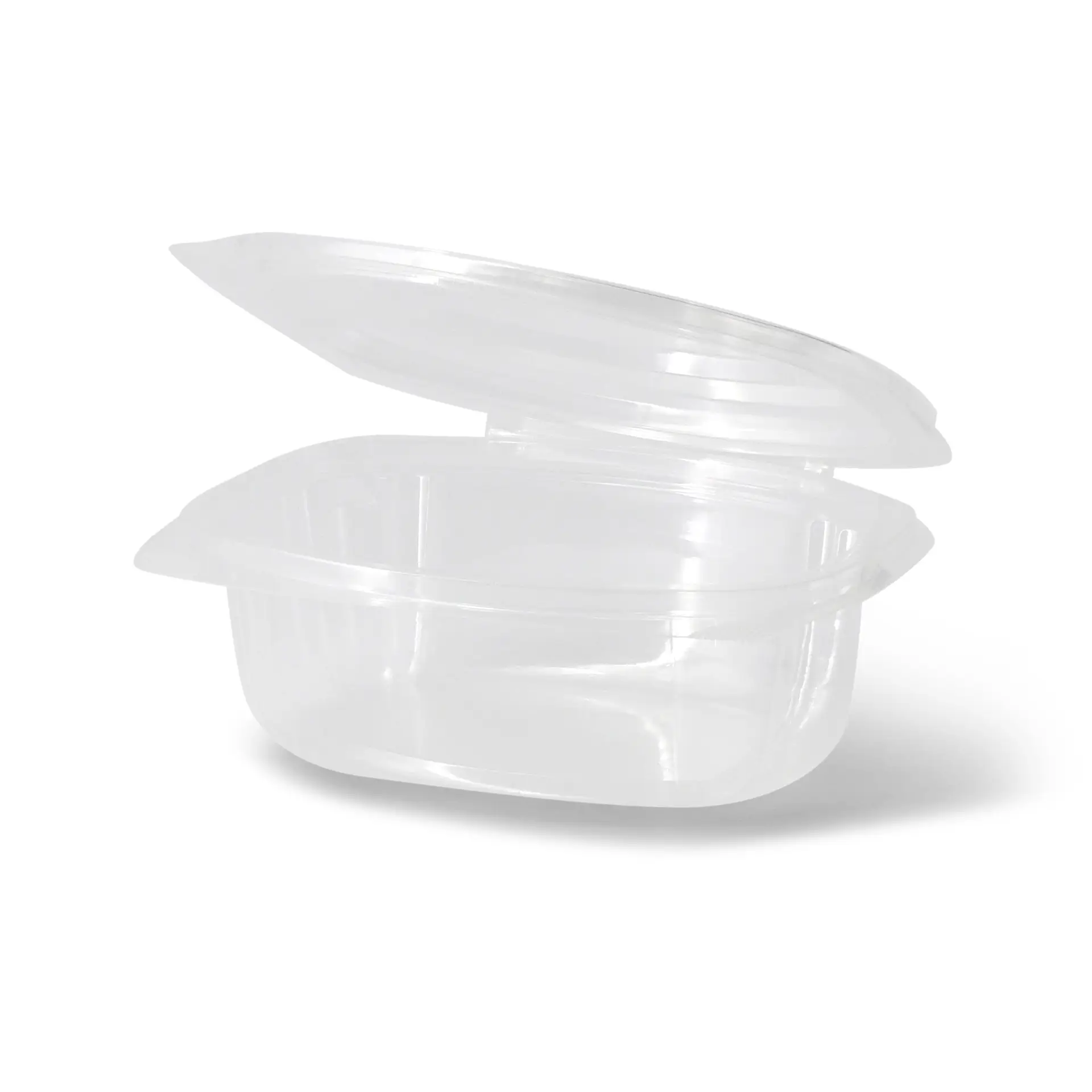 PLA-Feinkost-Schalen 500 ml, Klappdeckel, rechteckig