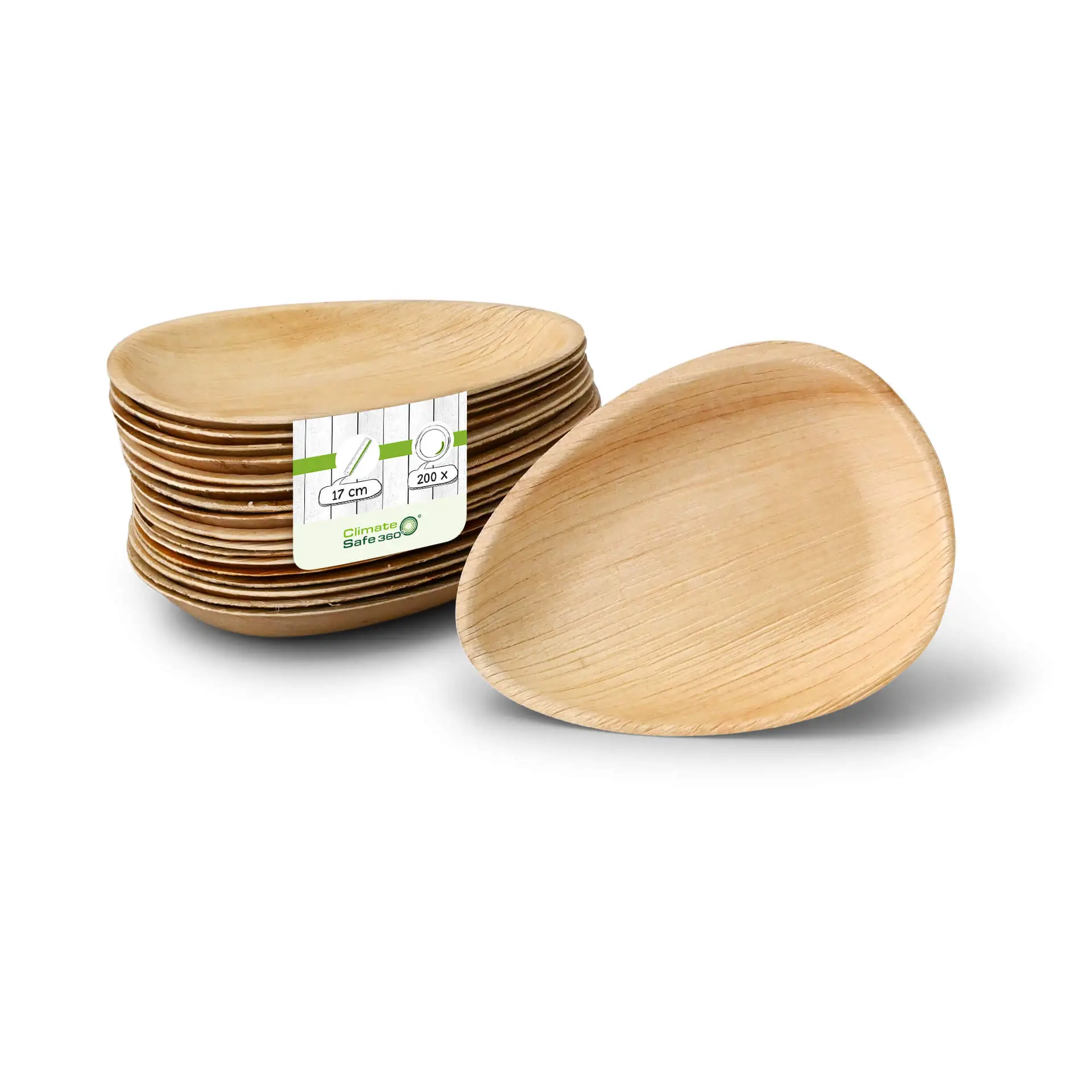 Palm leaf plates "Palmware®" 17 cm, tear drop