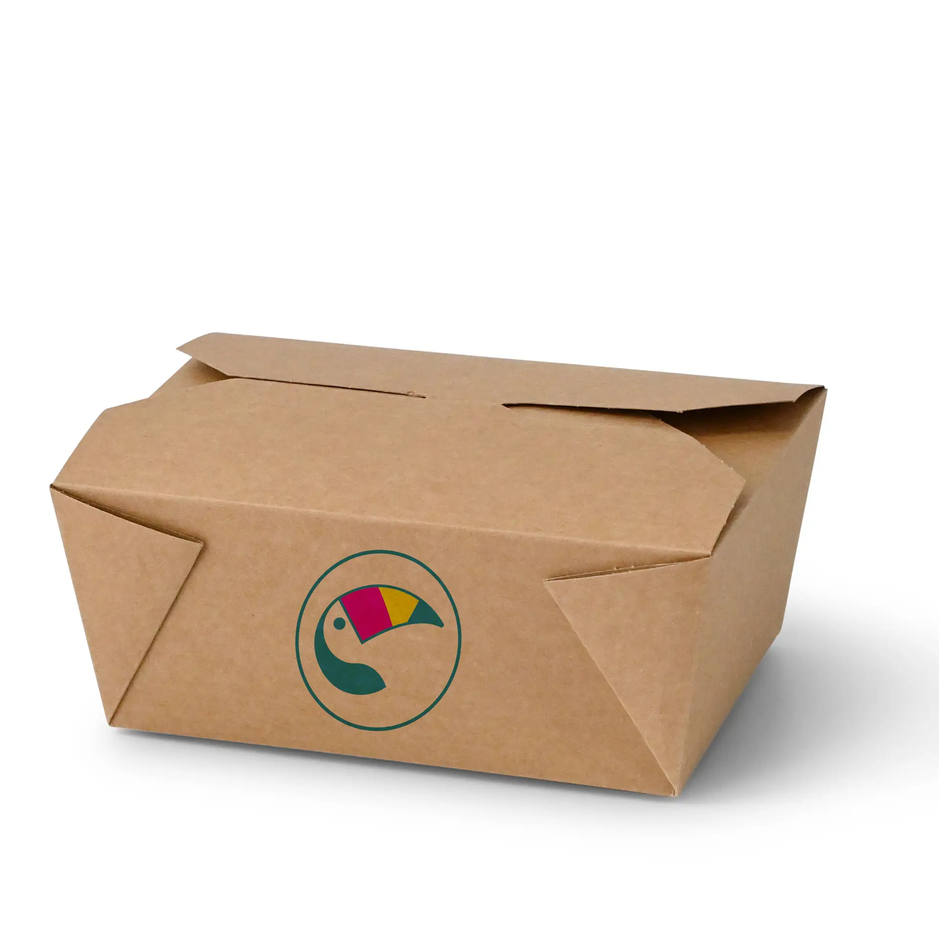 Custom printed takeaway box, 2500 ml, PLA-coated