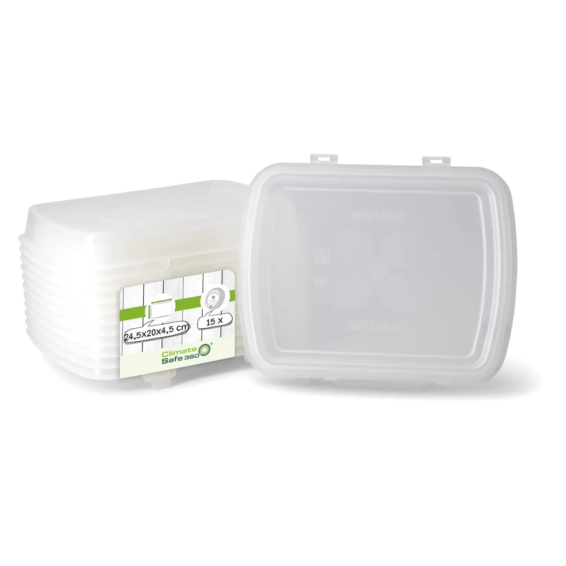 Reusable lids "merways Box" 24.5 x 20 x 4.5 cm, PP, transparent dfc008501-mehrwegdeckel-merways-box-245-x-20-x-45-cm-pp-transparent