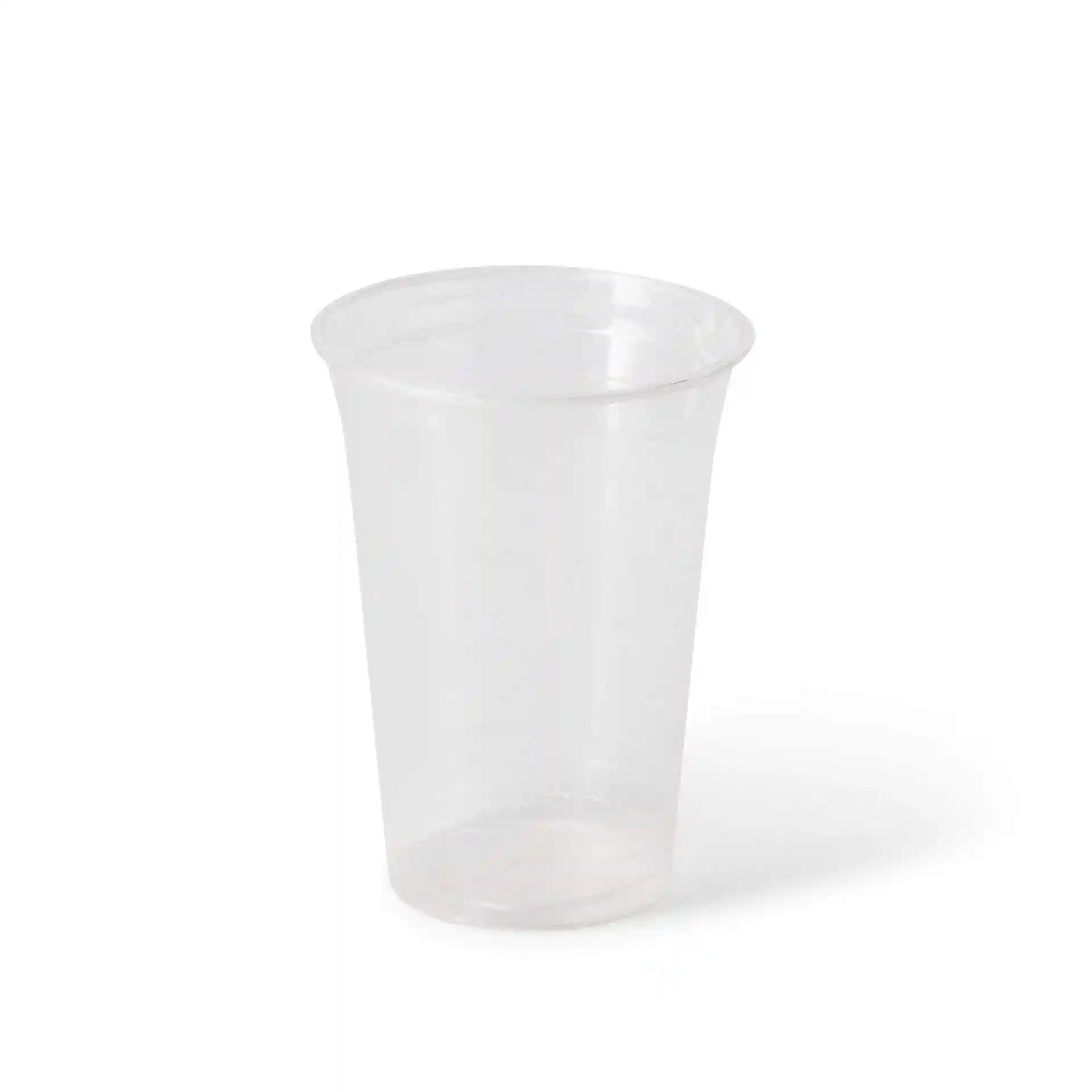 Transparenter 16 oz Becher aus PLA, mit einer Höhe von 126 mm und einem Durchmesser von 95 mm.