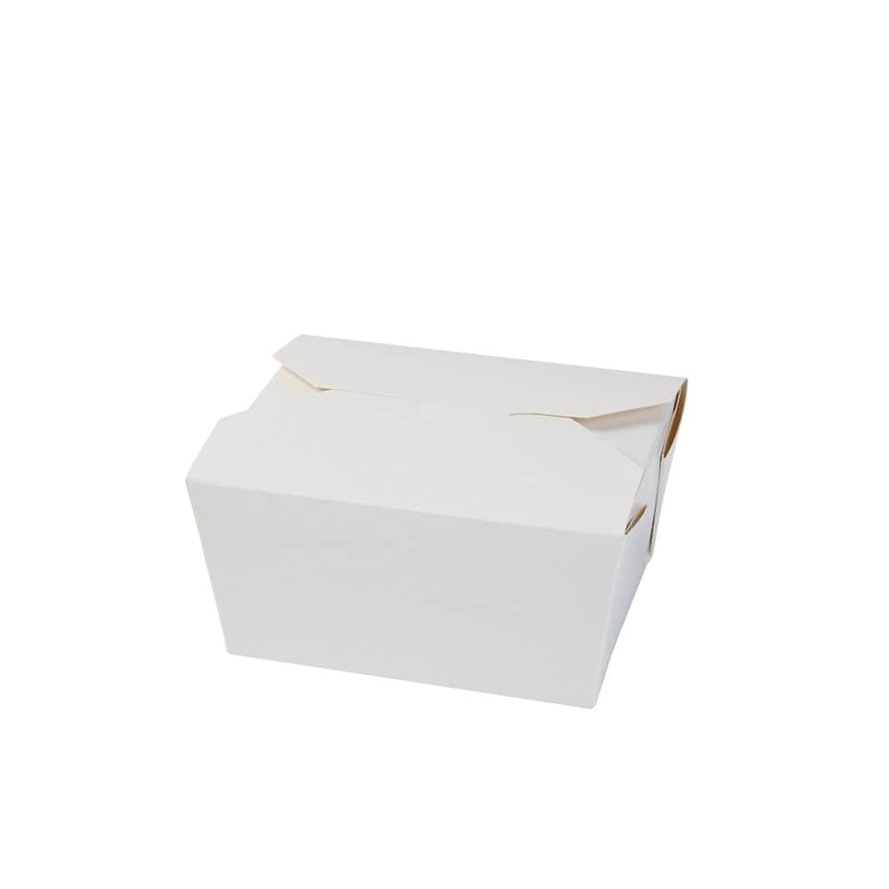 Take-away-Karton-Boxen 600 ml, weiß, bio-beschichtet
