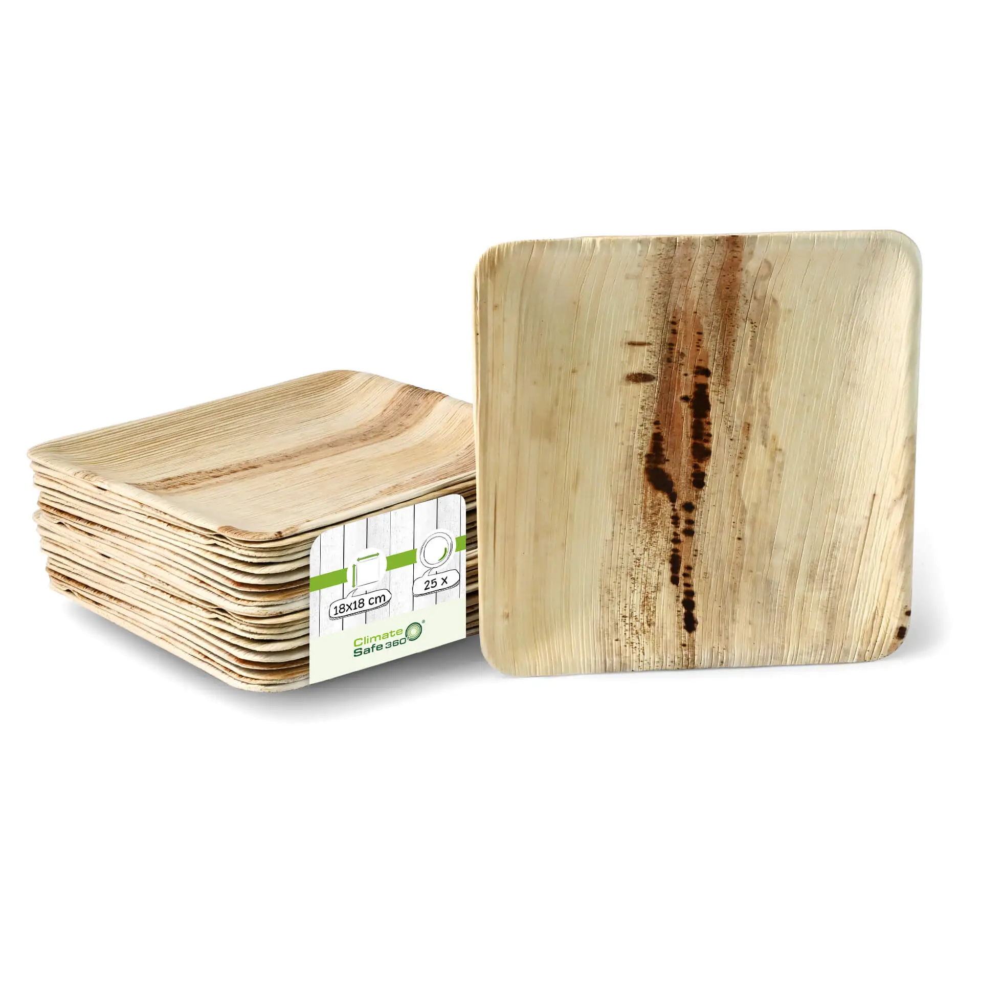 Palm leaf plates "Palmware®" 18 x 18 cm, square