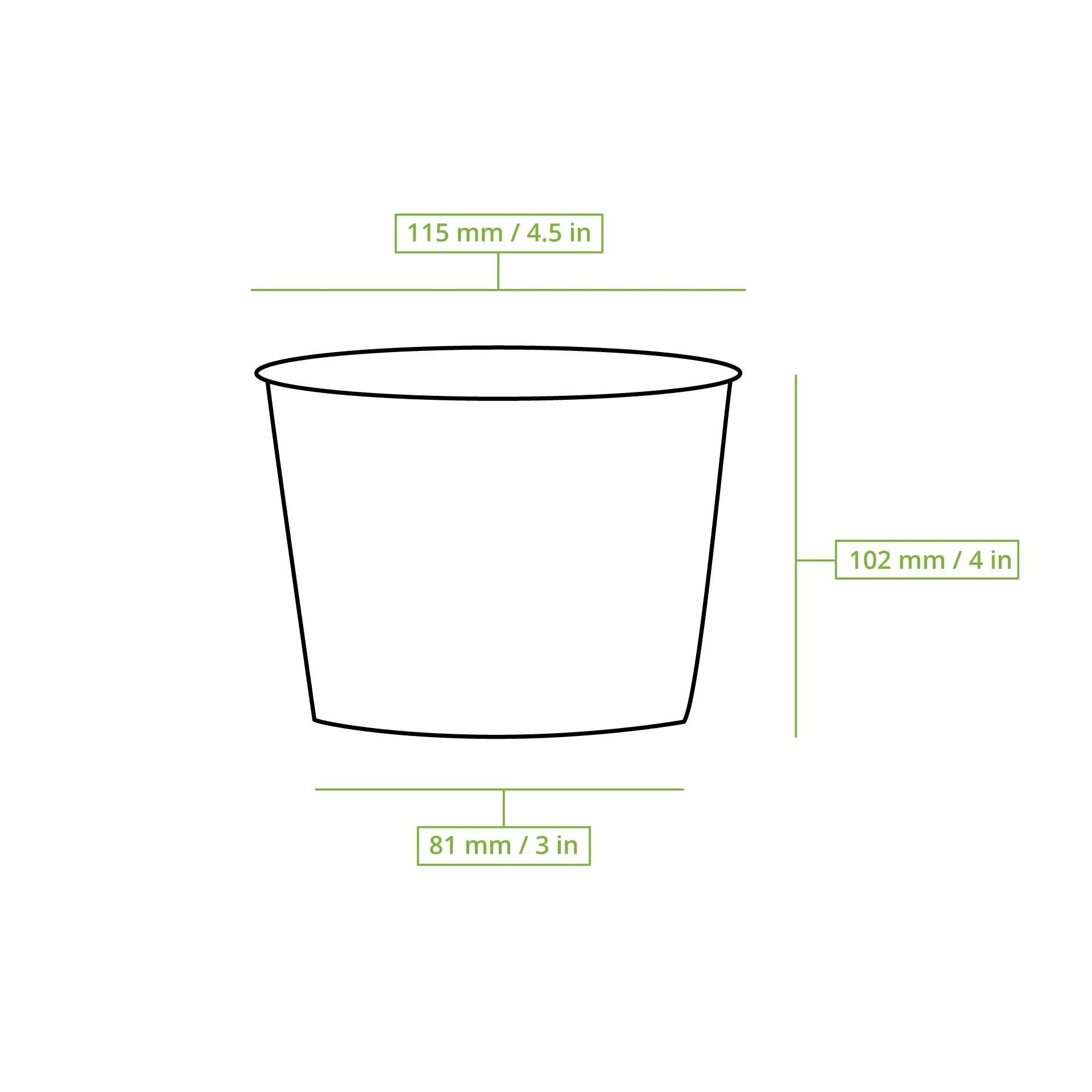 19 oz Ribbed Soup cups, Ø 116 mm, kraft