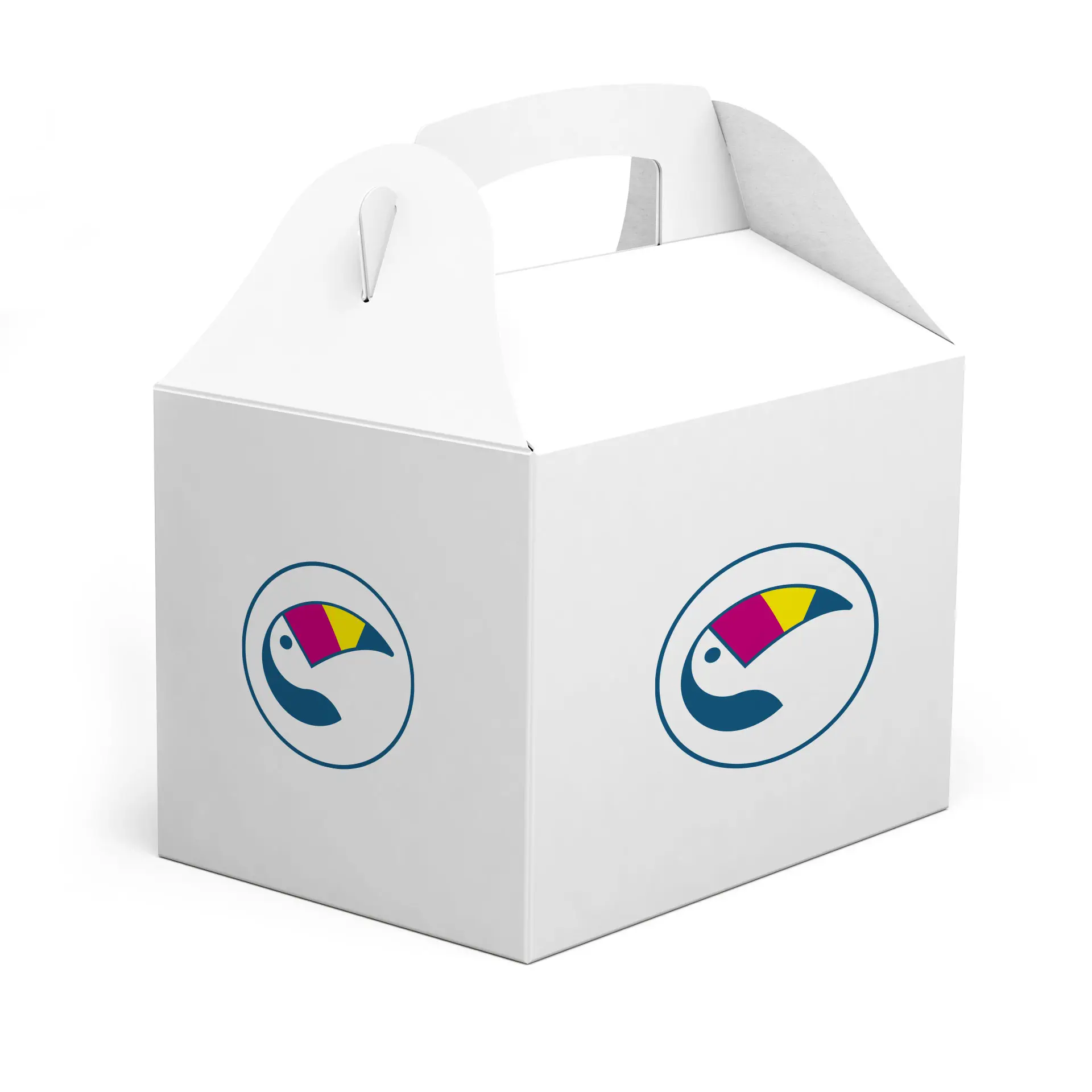 Print lunch boxes, 20 x 14 x 14 cm, white