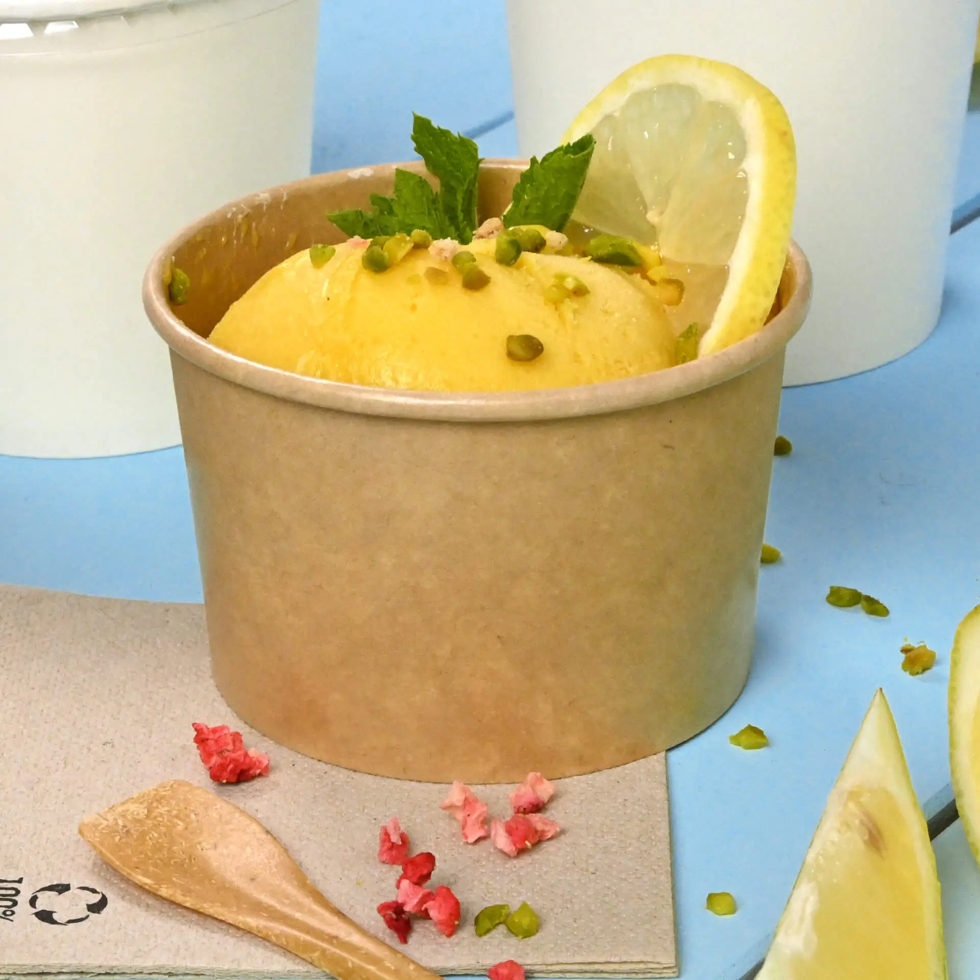8 oz, max. 9.5 oz Paper Ice Cream Cups M, Ø 92 mm, brown dfc069711-eisbecher-aus-pappe-m-200-ml-max-270-ml-92-mm-braun-6
