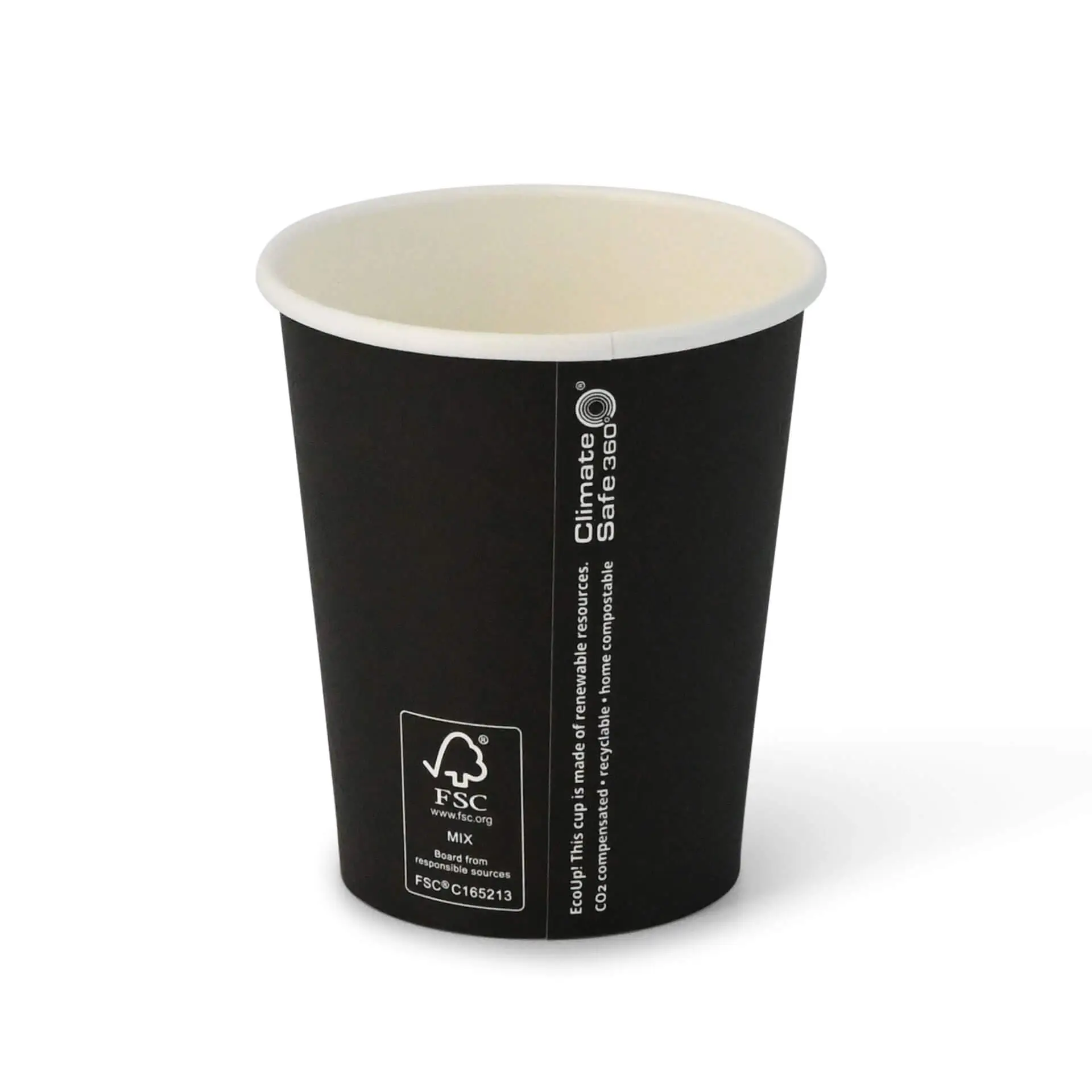 8 oz Paper cups single wall, Ø 80 mm, black dhd04527-pappbecher-200-ml-8-oz-80-mm-schwarz-2