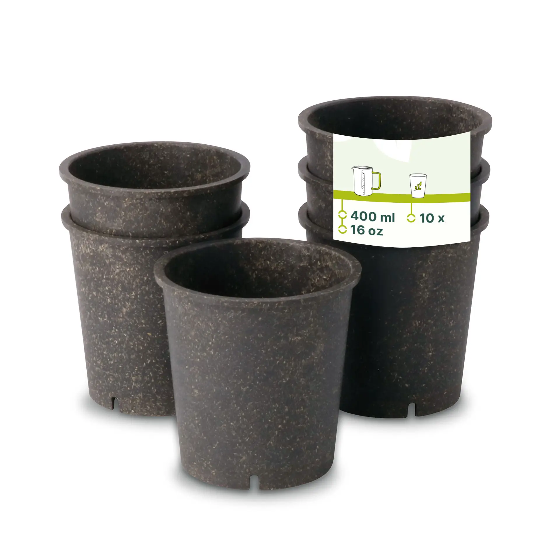 Bio Mehrwegbecher 400 Ml Grau 10 St ck Green Box Bio Mehrwegbecher 400 Ml Grau 10 St ck Green Box