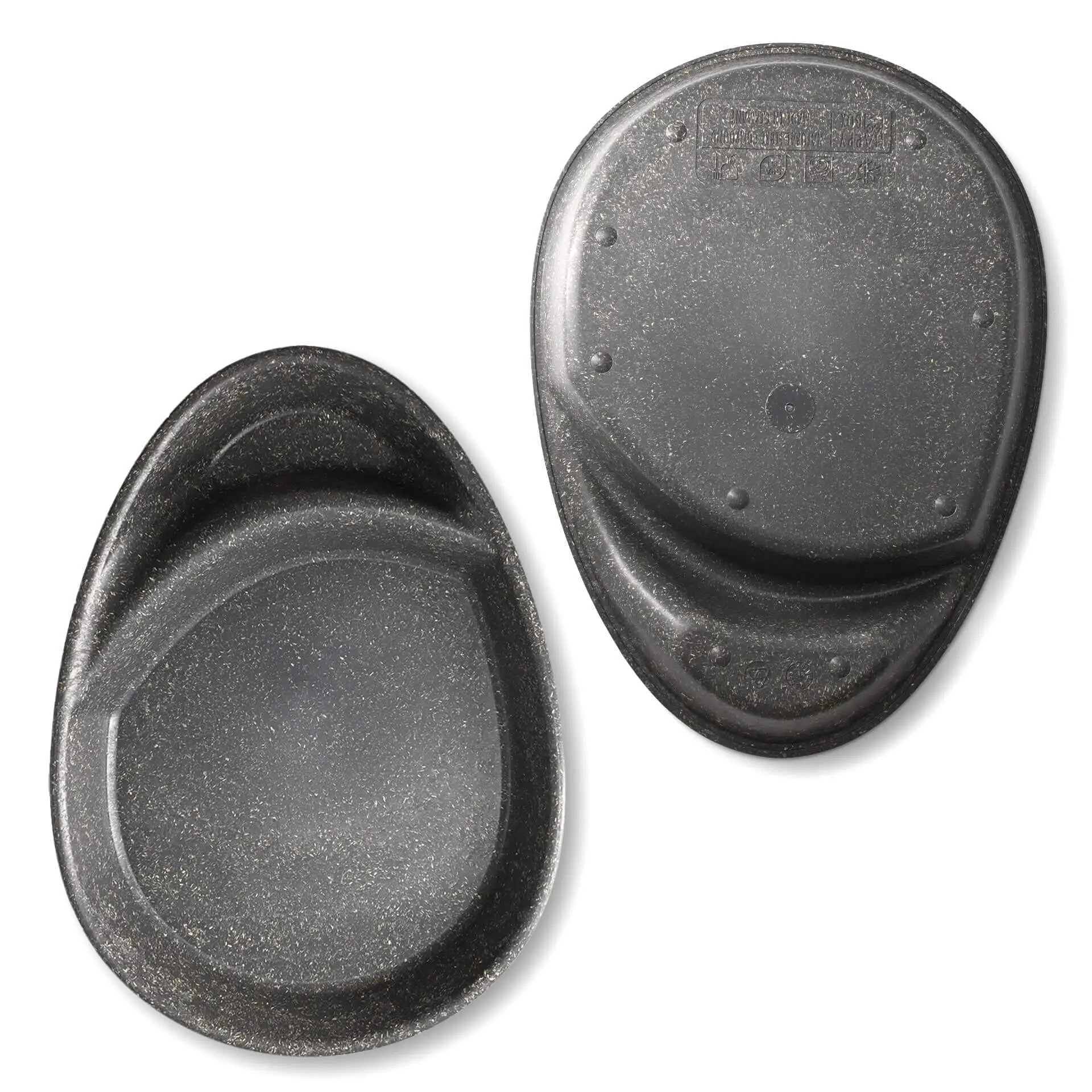 Mehrweg Menüteller "merways Plate" 27,5 x 20 x 3,5 cm, 2 Kammern, tropfenförmig, Pfeffer / grau dfc008581-mehrweg-menueteller-merways-plate-275-x-20-x-35-cm-2-kammern-tropfenfoermig-pfeffer-grau-2