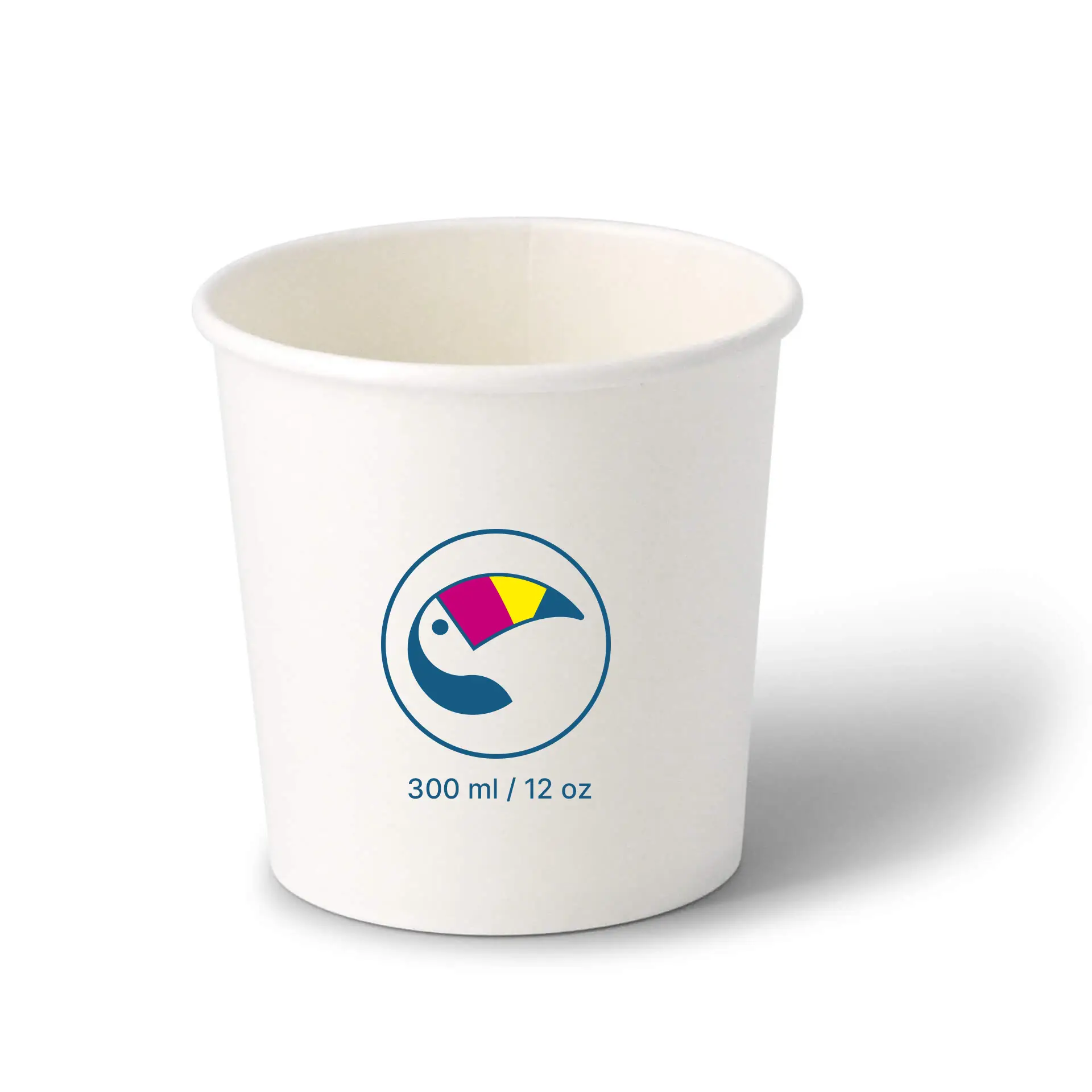 Print ice cream cups (optional with lid), 300 ml / 12 oz, white, PE-coated