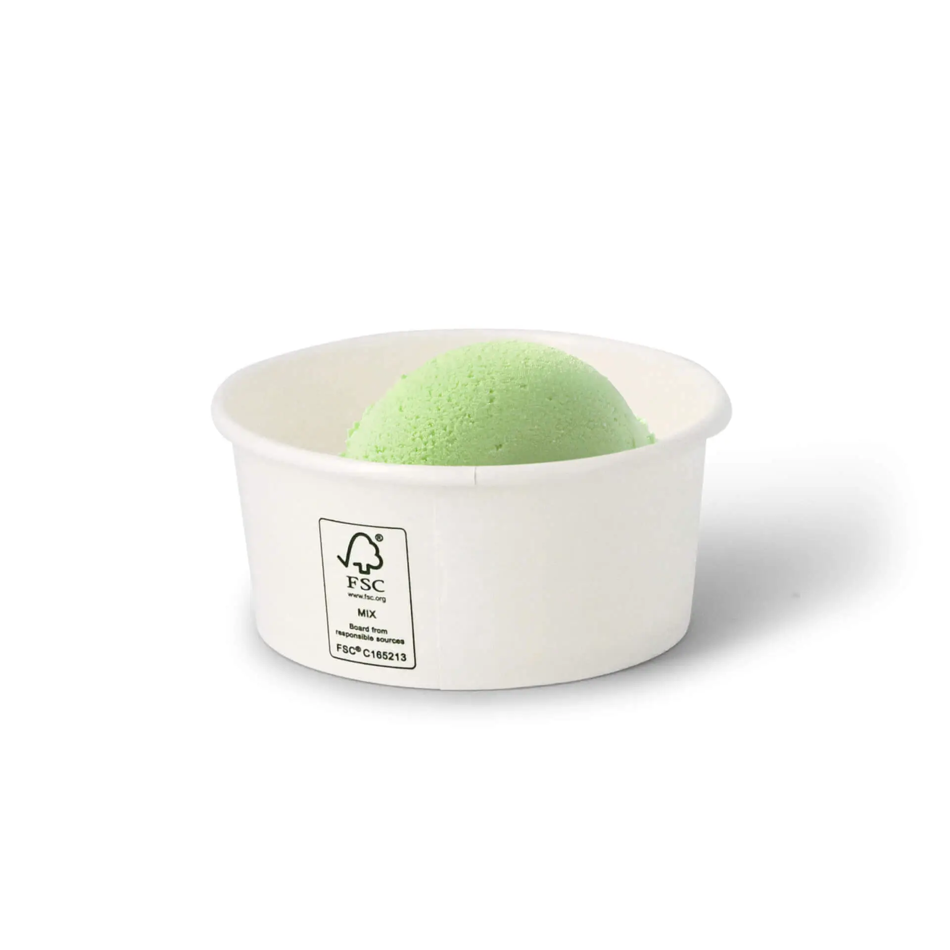 Eisbecher Pappe XS (beschichtet) 100 ml, max. 180 ml, Ø 92 mm, weiß