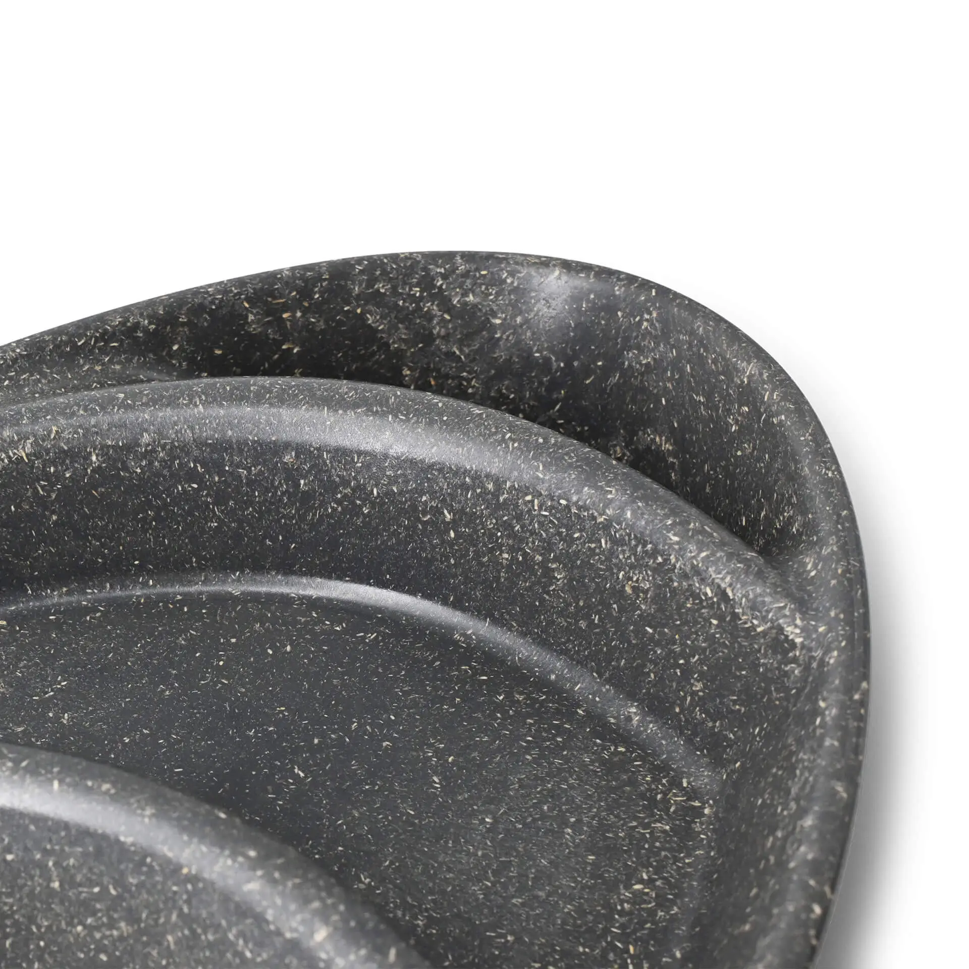 | 2 FOR 1 | Reusable divided plates "merways Plate" 27.5 × 20 × 3.5 cm, 3 compartments, teardrop, pepper / grey
