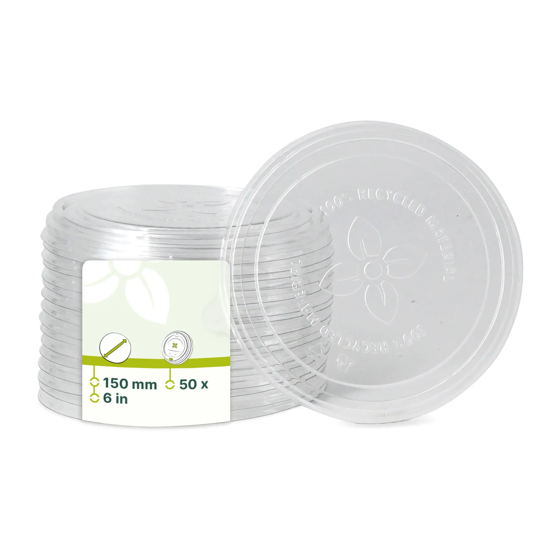 Cup lids rPET Ø 150 mm, clear