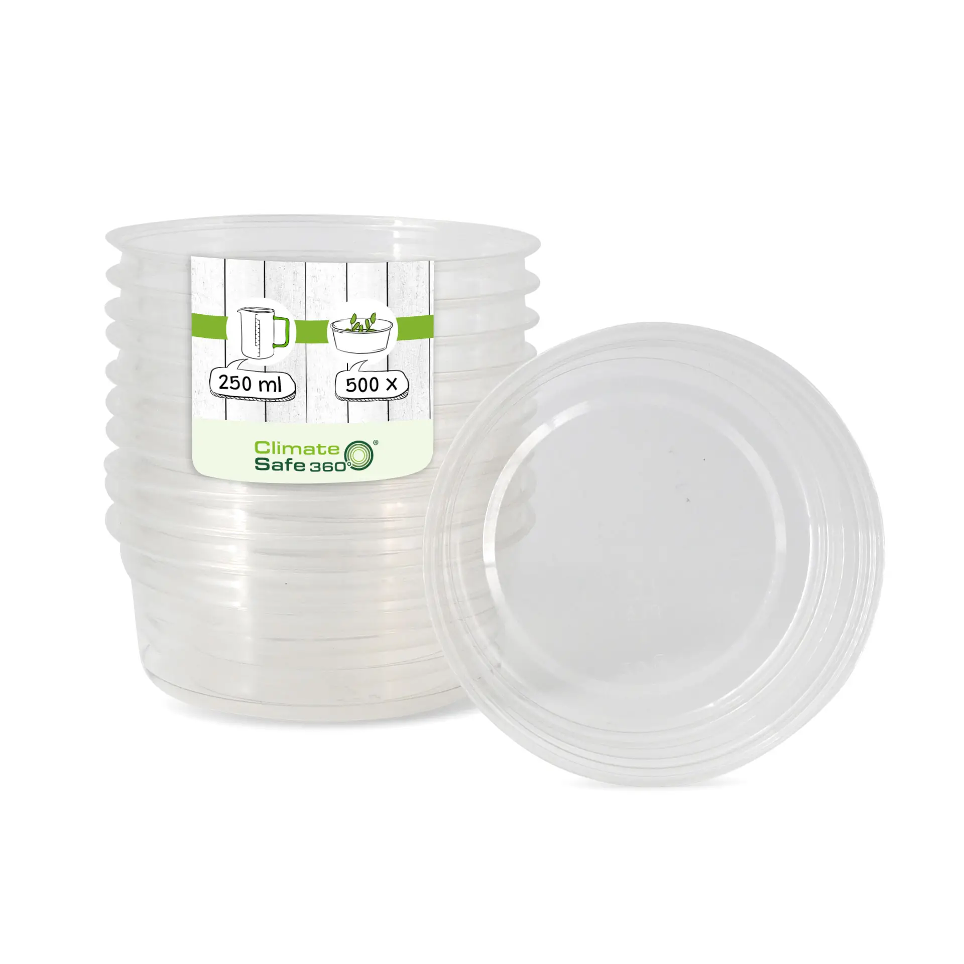 Deli container PLA 250 ml, Ø 117 mm, round
