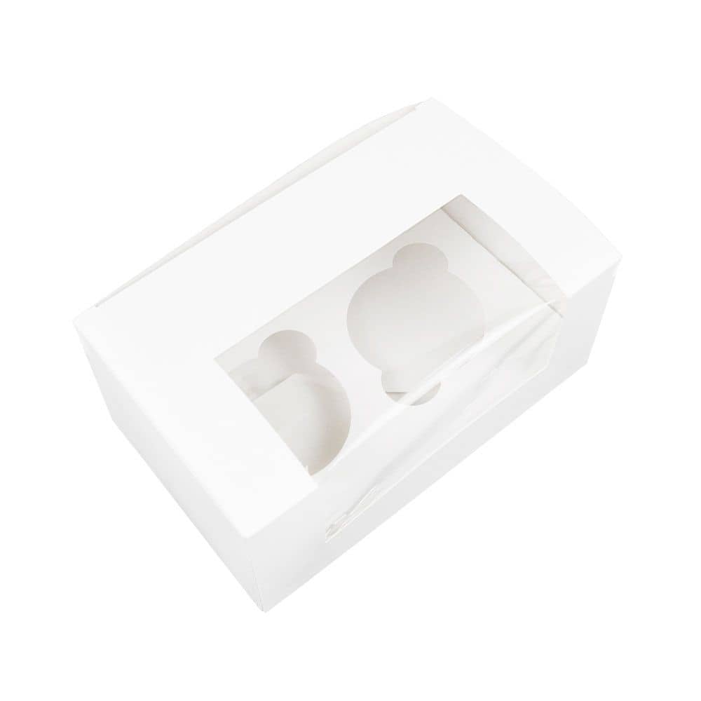 Karton-Einlagen für 2er Cupcake-Boxen, weiß
