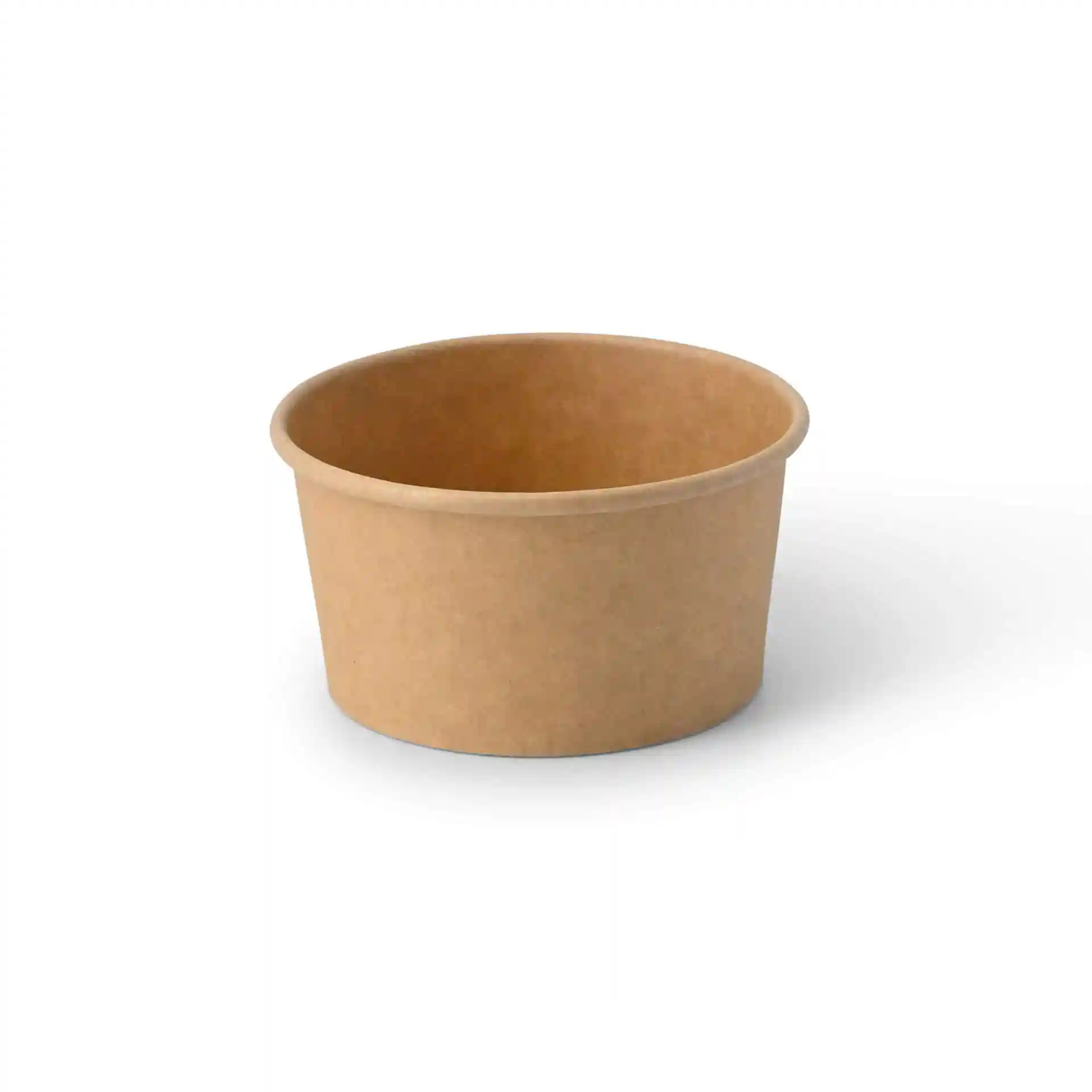 Brown paper ice cream cup, round shape, 6 oz capacity, 92 mm diameter, 50 mm height.