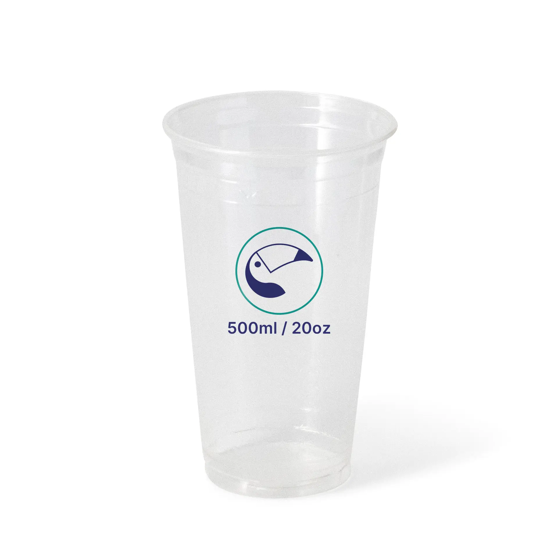 20 oz PLA custom printed cups, clear