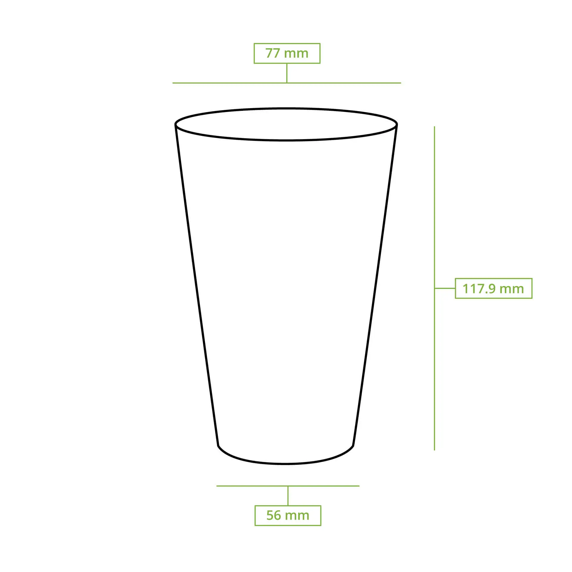 11 oz, Reusable cup, Ø 77 mm, PP, transparent
